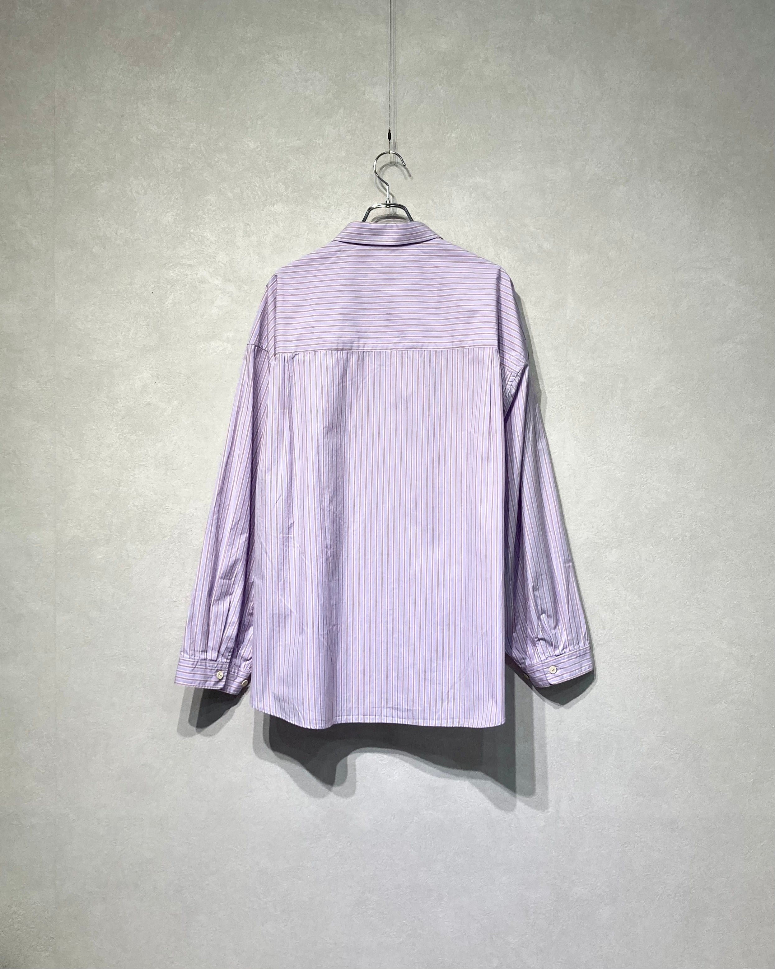 REFOMED / WRIST PATCH WIDE SHIRT "STRIPE" - Lavender
