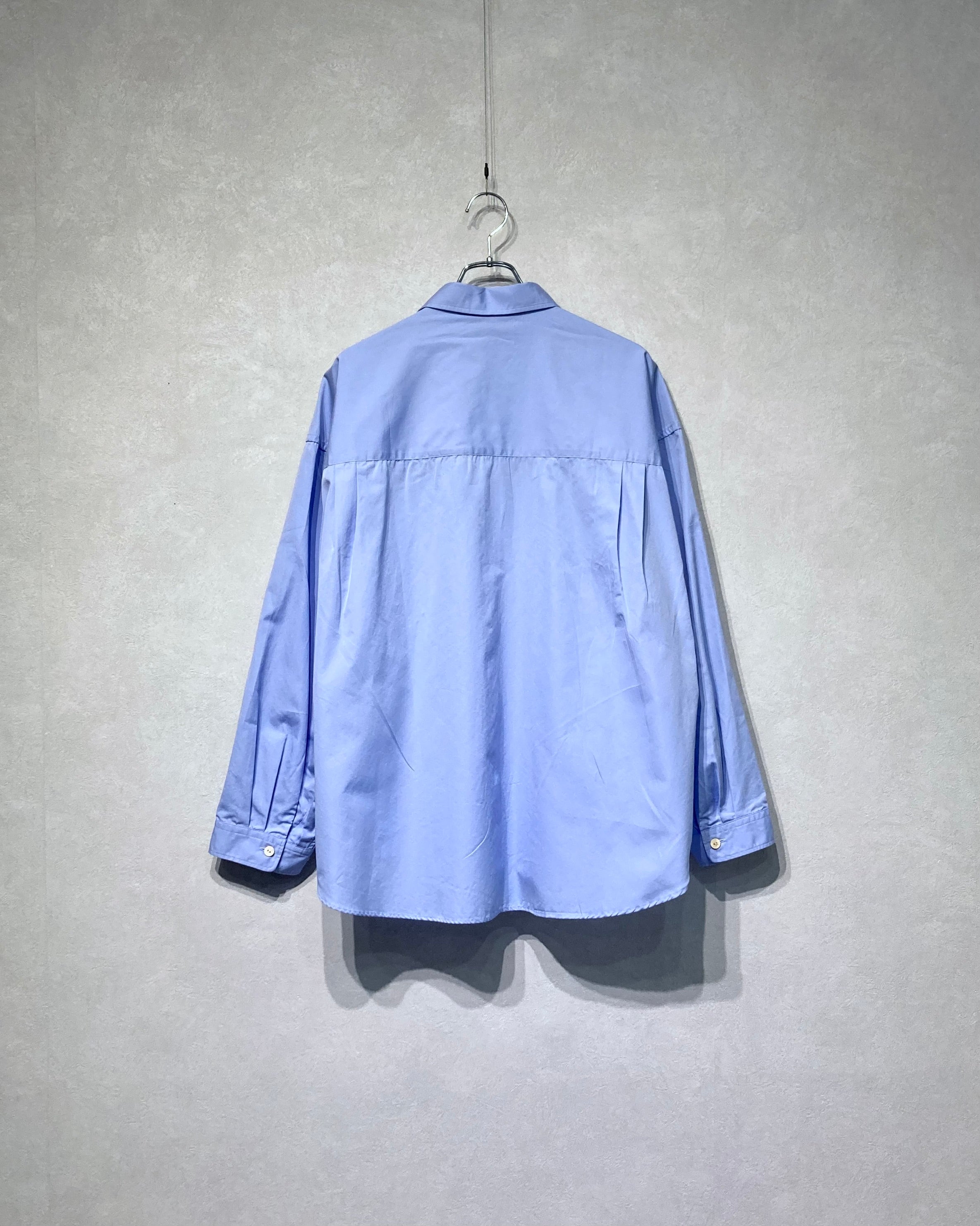 REFOMED / WRIST PATCH WIDE SHIRT - Sax