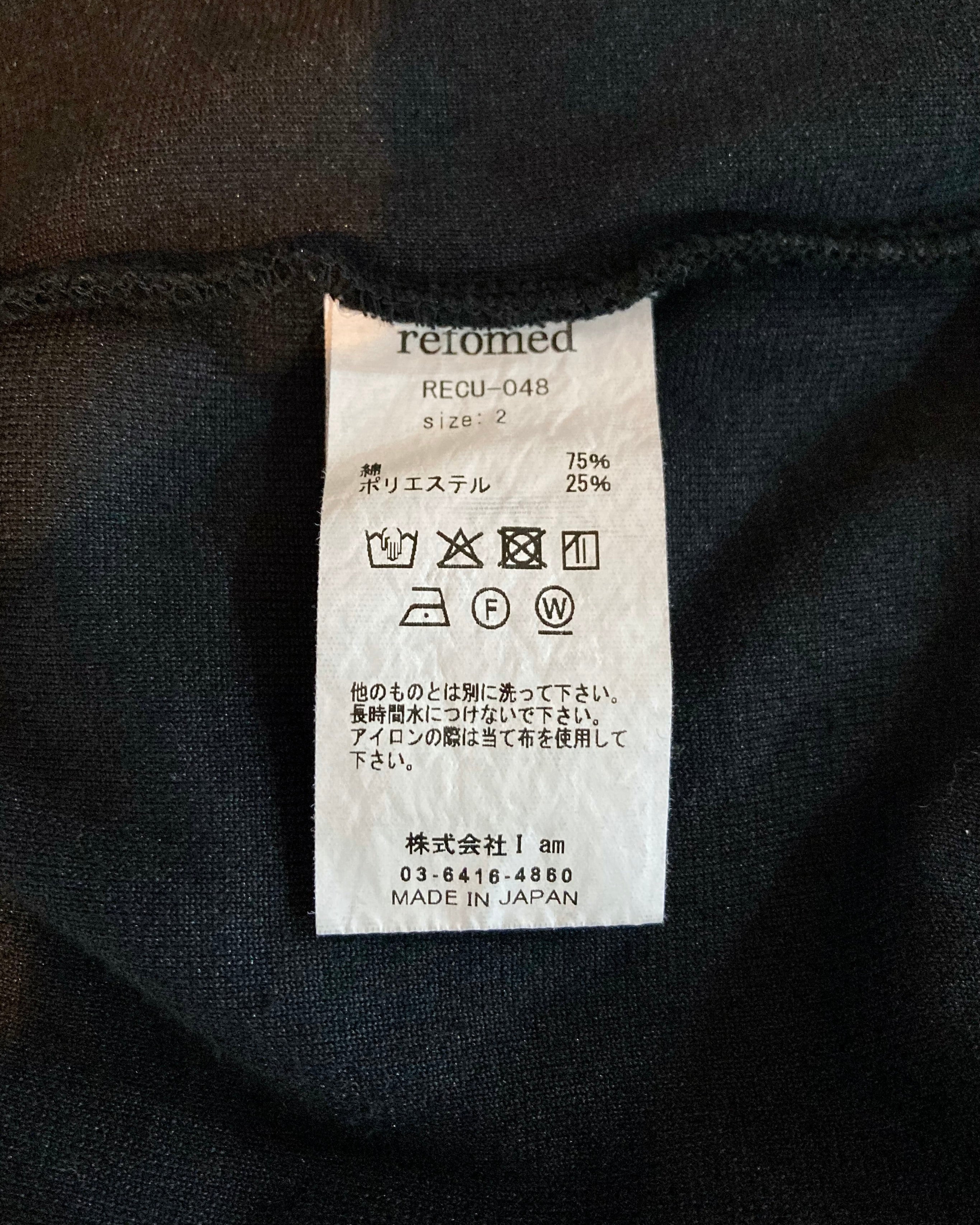 REFOMED / 10WASH VELOUR JACKET - Black