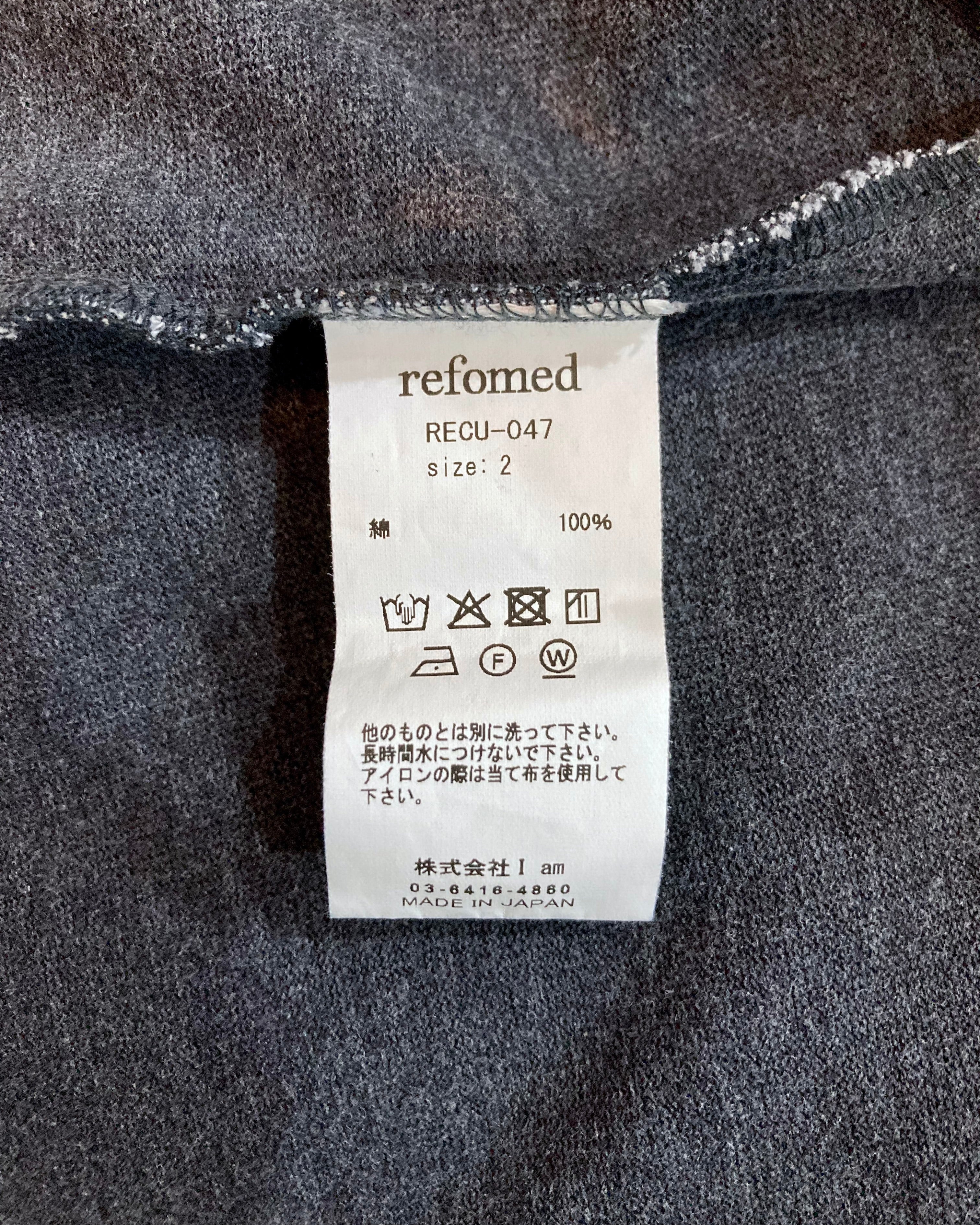 REFOMED / MANUAL MIND L/S TEE - Charcoal