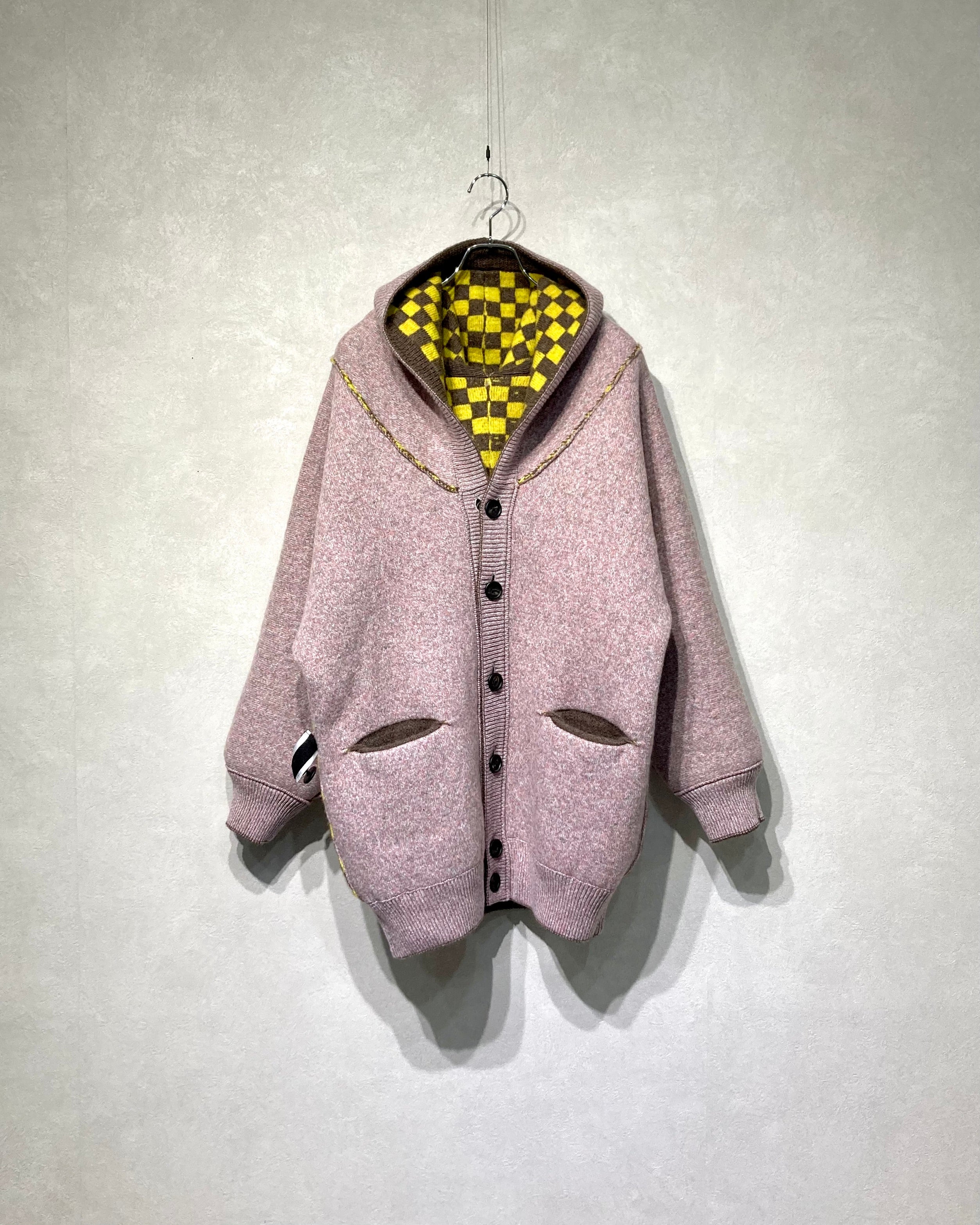 OIRA / REVERSIBLE KNIT HOODIE