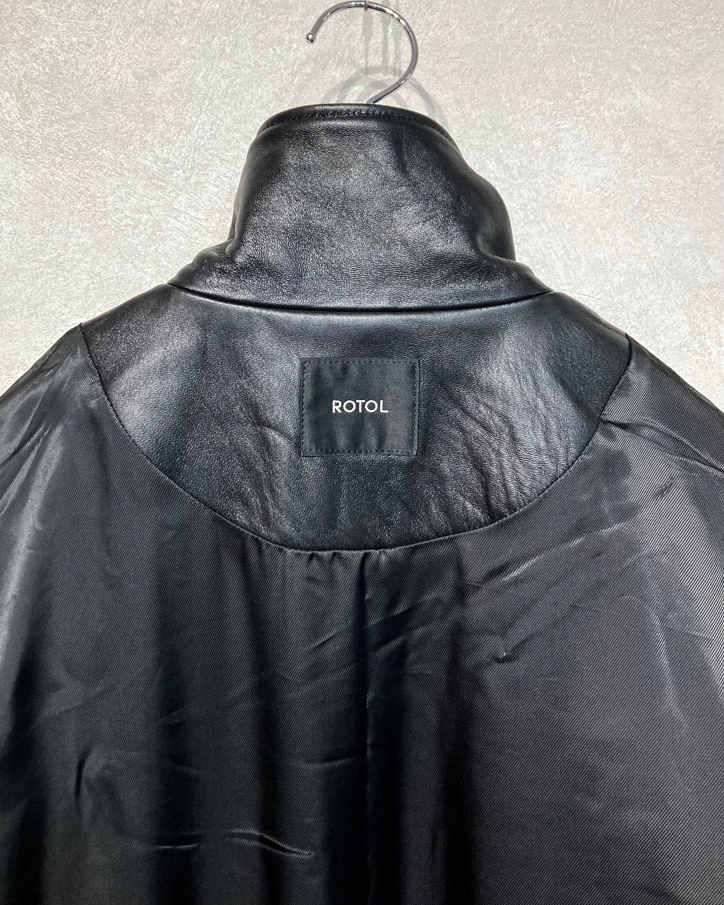ROTOL / LEATHER VENTILATION BLOUSON - Black