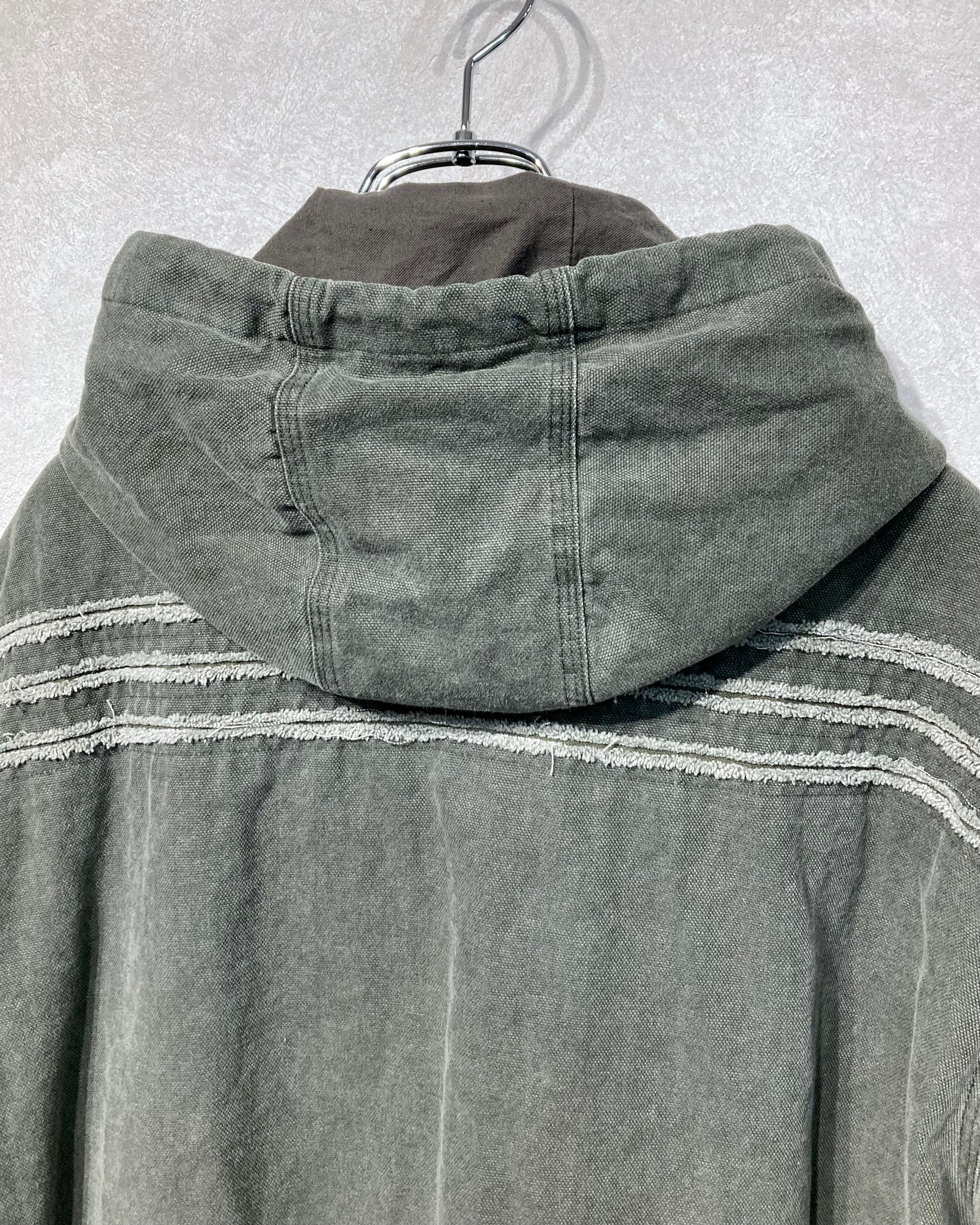 ROTOL / SLASH CANVAS HOODIE JACKET - Olive