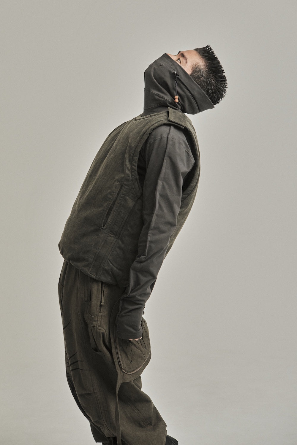 JIAN YE / SASOU TOP - Charcoal