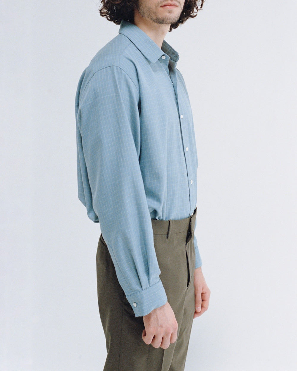 ISSUETHINGS / TYPE102/Shirt/Cotton - Light blue