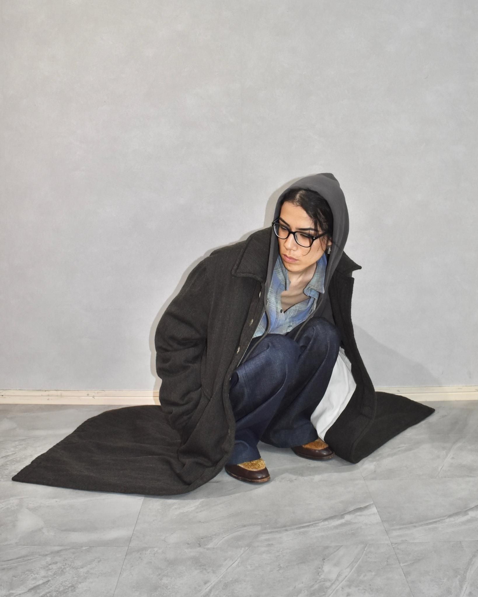 CALL / WOOL SHRINK LONG COAT