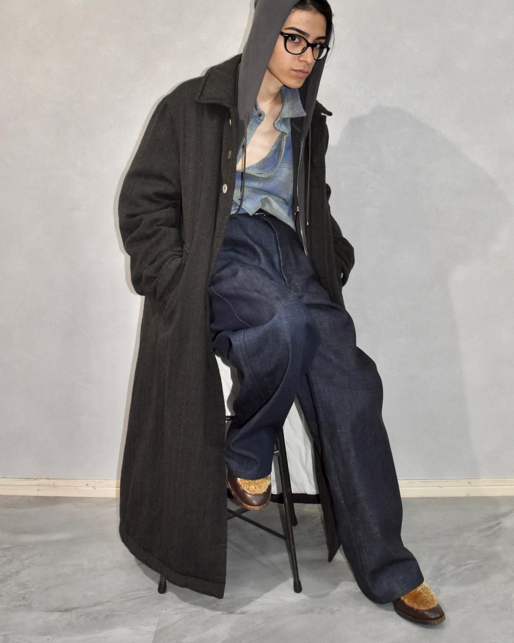 CALL / WOOL SHRINK LONG COAT