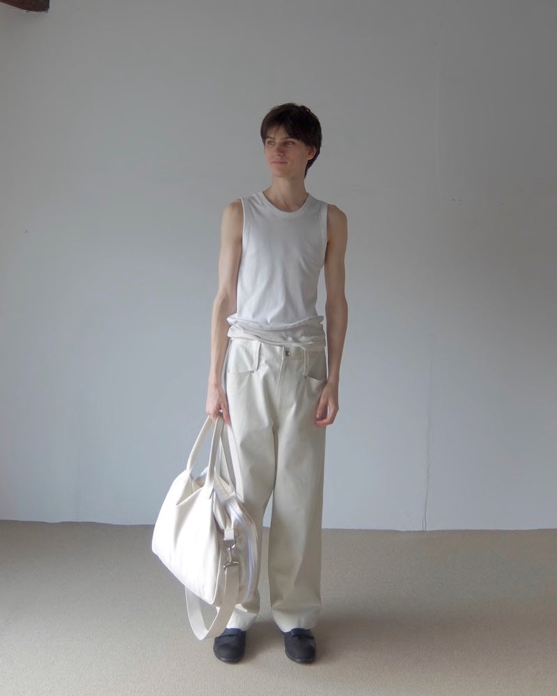 ABELIA EDOWARD GOUCHA / DOUBLE BELT PANTS - Off