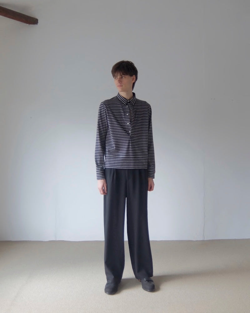 ABELIA EDOWARD GOUCHA / LS POLO - Black