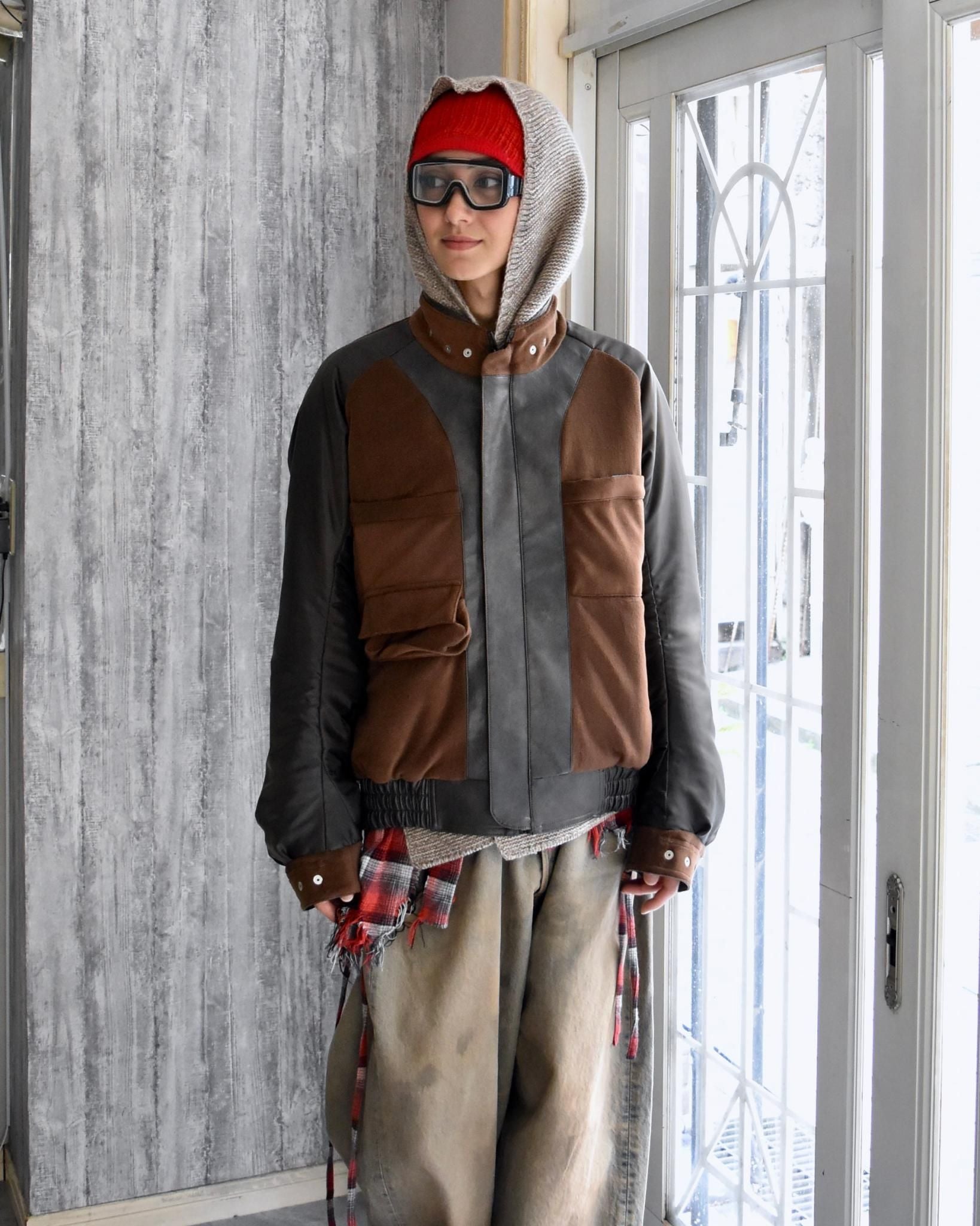 ABELIA EDOWARD GOUCHA / MOM BIKER JACKET - Charcoal