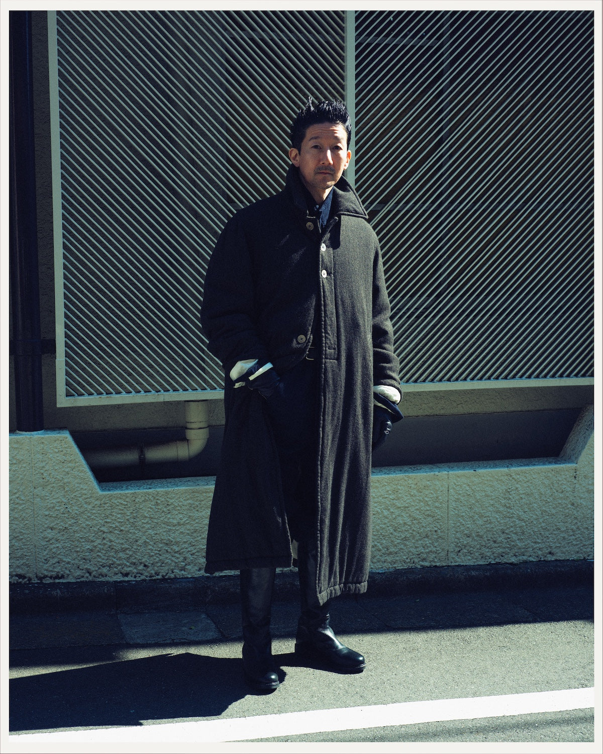 CALL / WOOL SHRINK LONG COAT