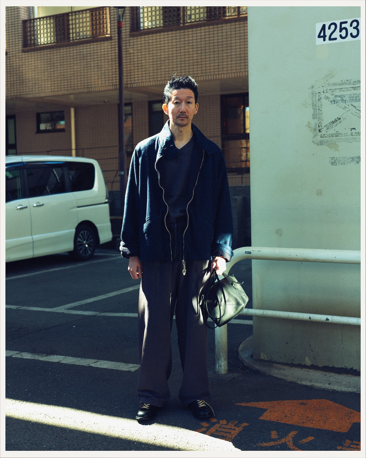 CALL / WIDE WOOL TROUSERS - Gray