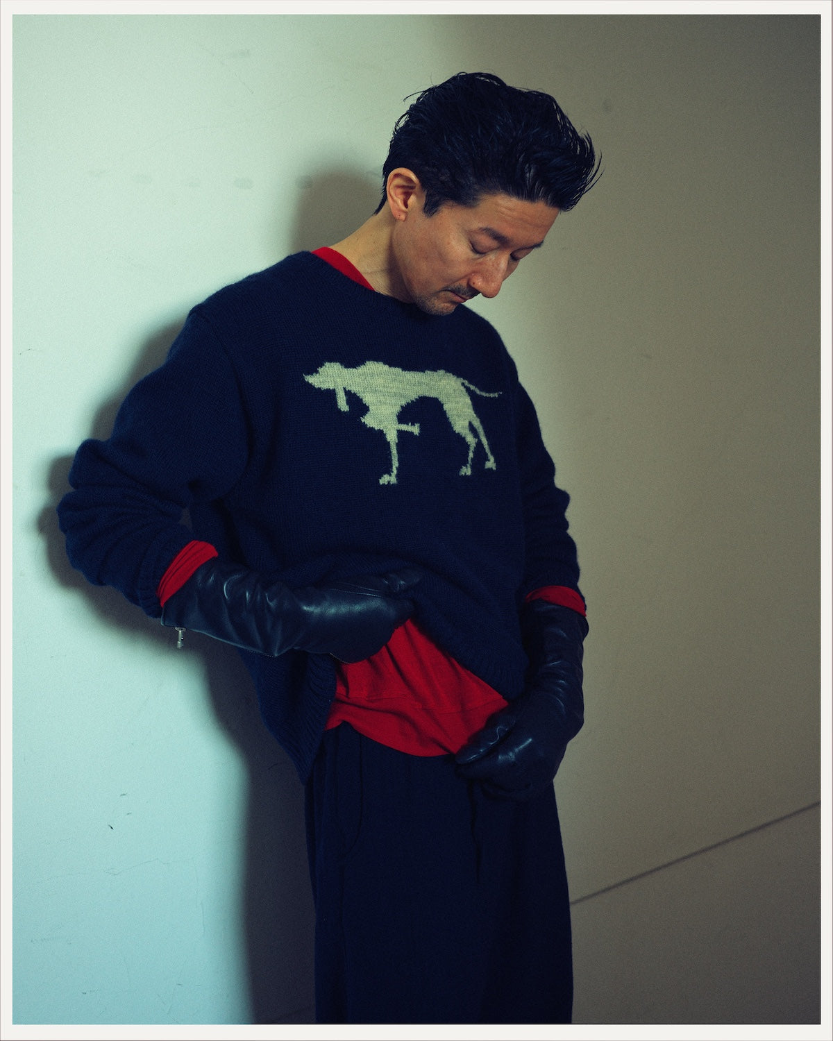 CALL / CL-DOG KNIT JUMPER - Navy