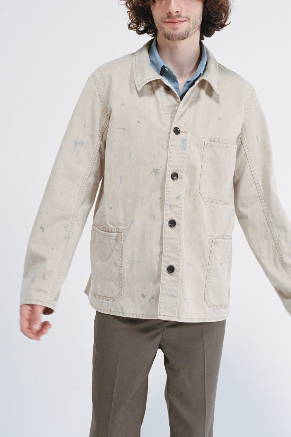 ISSUETHINGS / TYPE111/Jacket/Satin - Beige