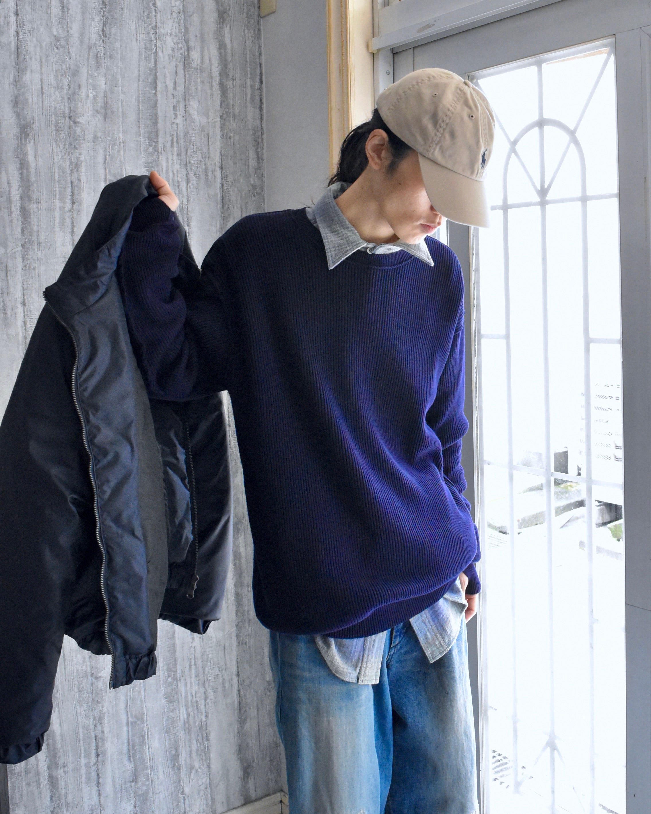 ISSUETHINGS / 25b/96-c-00/Knit - Navy blue