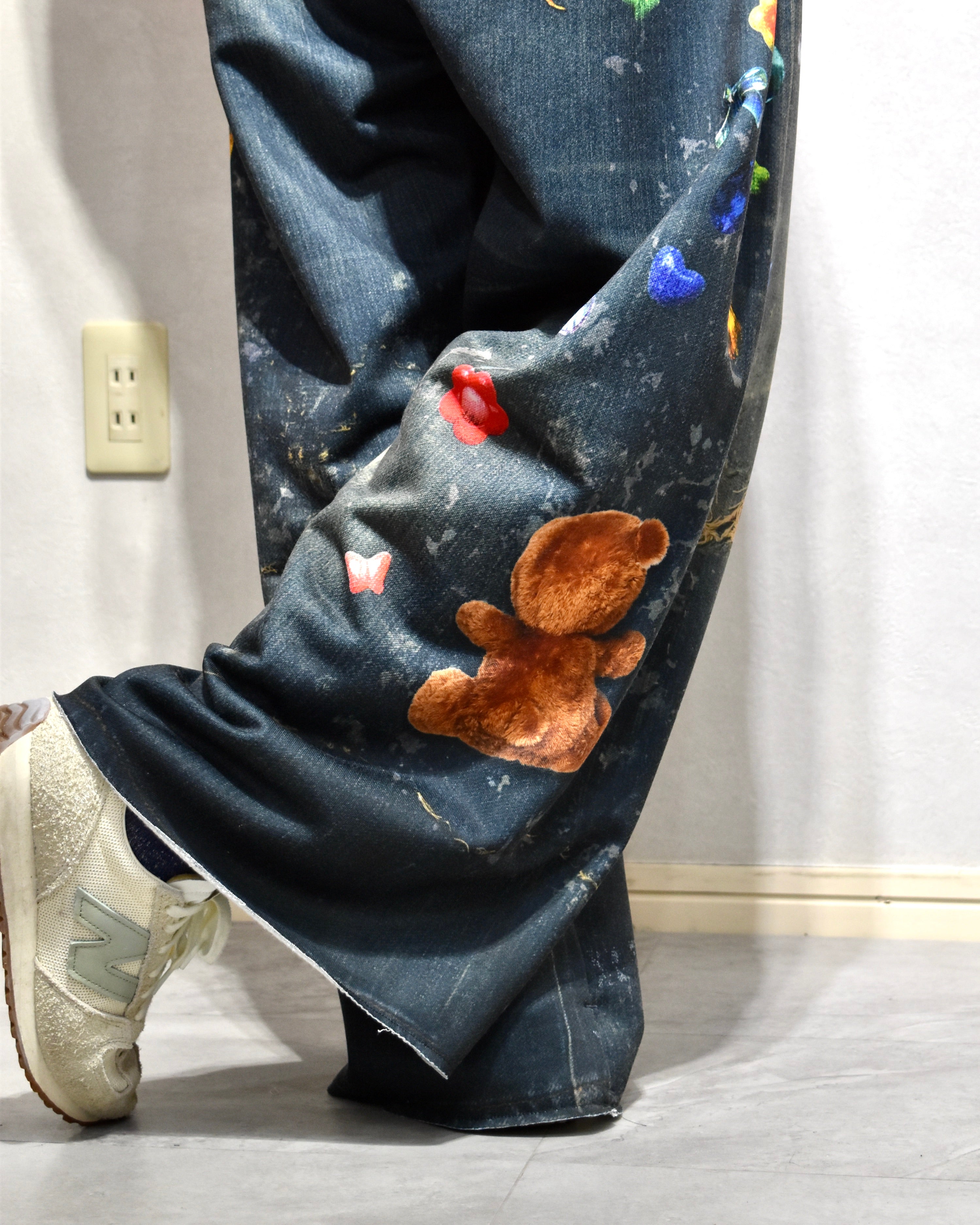 TOY DEVIL / TRANSFER PRINT SWEAT PANTS DENIM