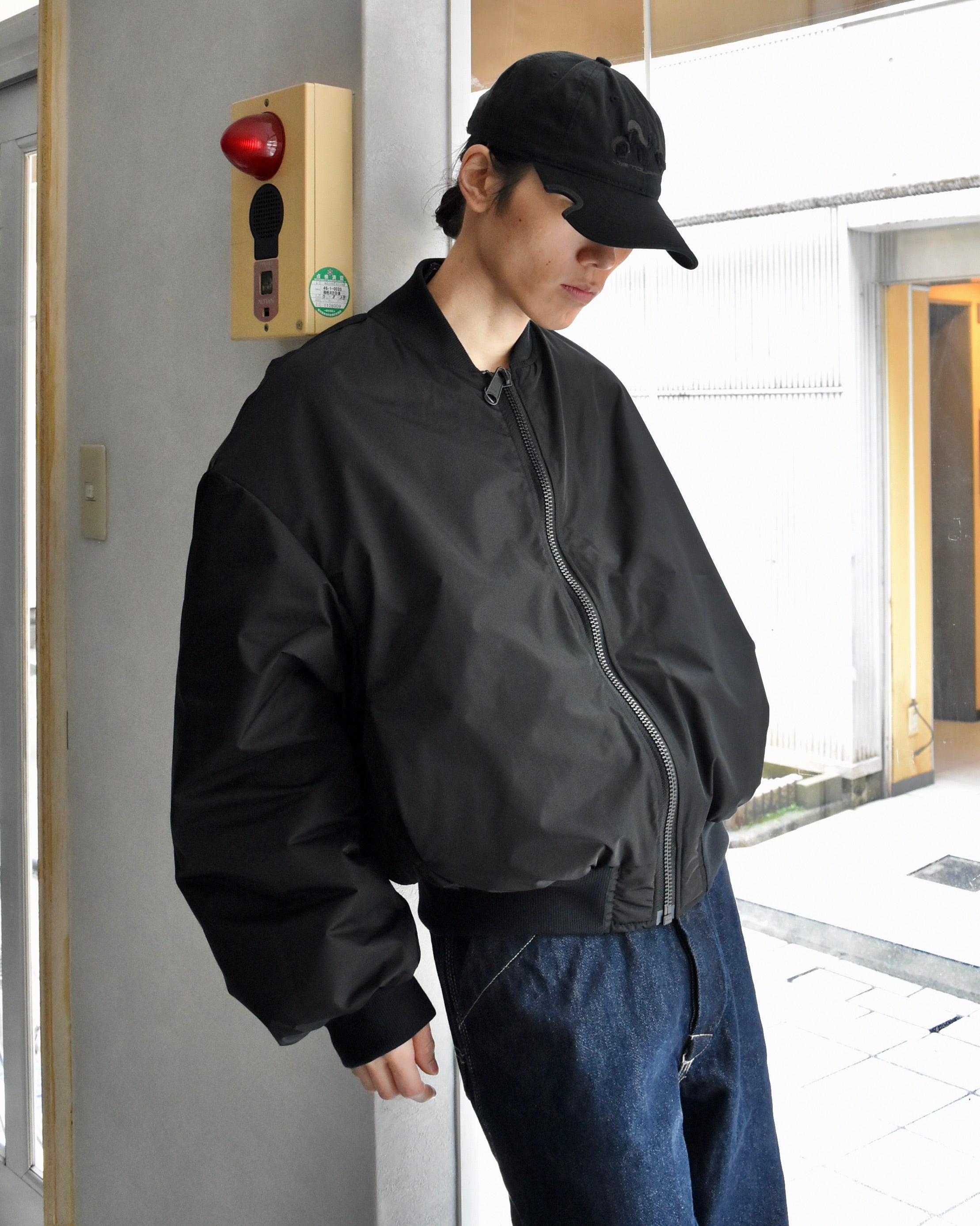 RYAW / HIDDEN BOMBER JACKET - Black