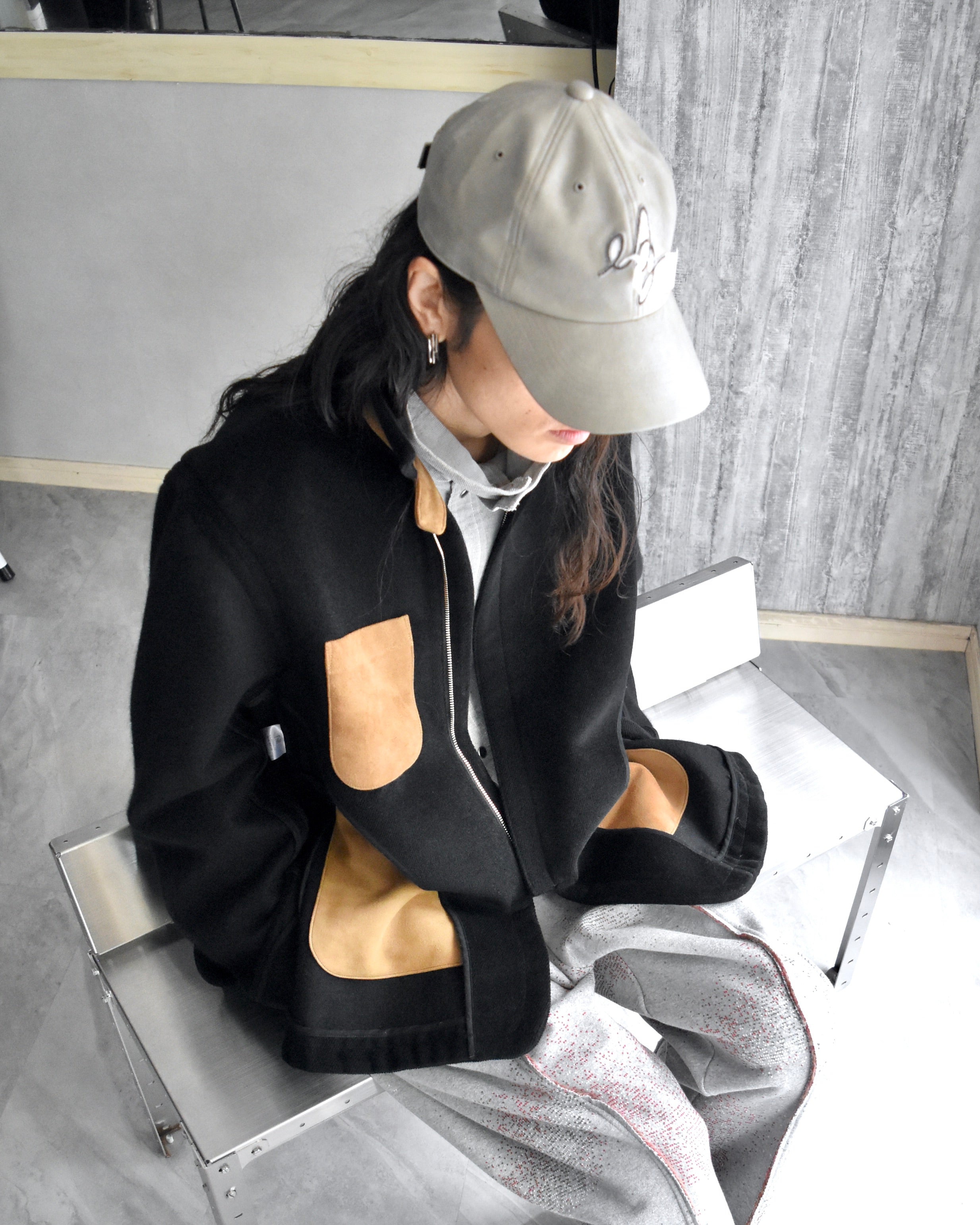 CALL / MELTON SHORT COAT - Black