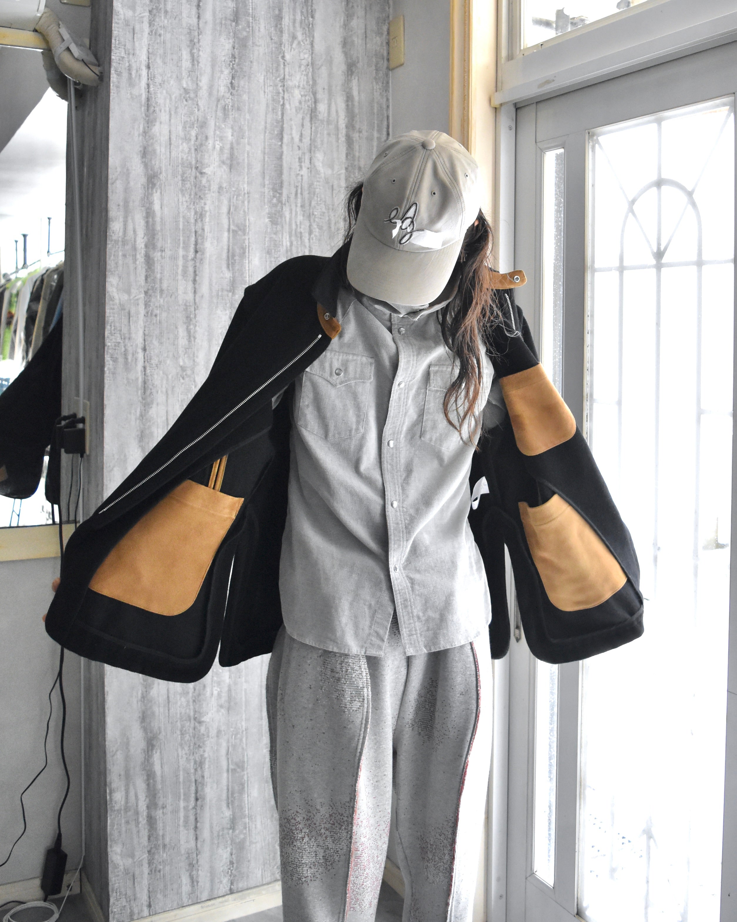 CALL / MELTON SHORT COAT - Black