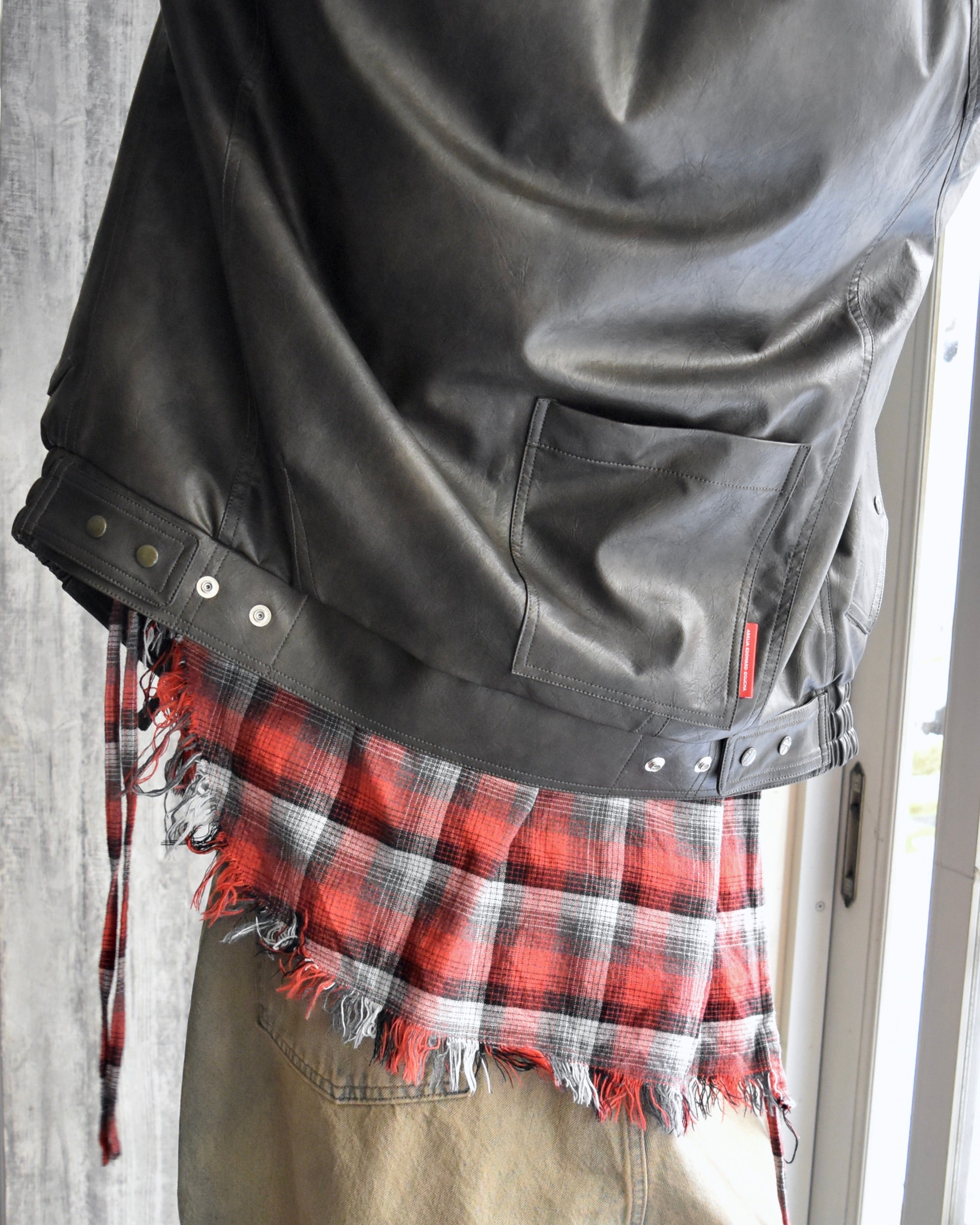 ABELIA EDOWARD GOUCHA / MOM BIKER JACKET - Charcoal