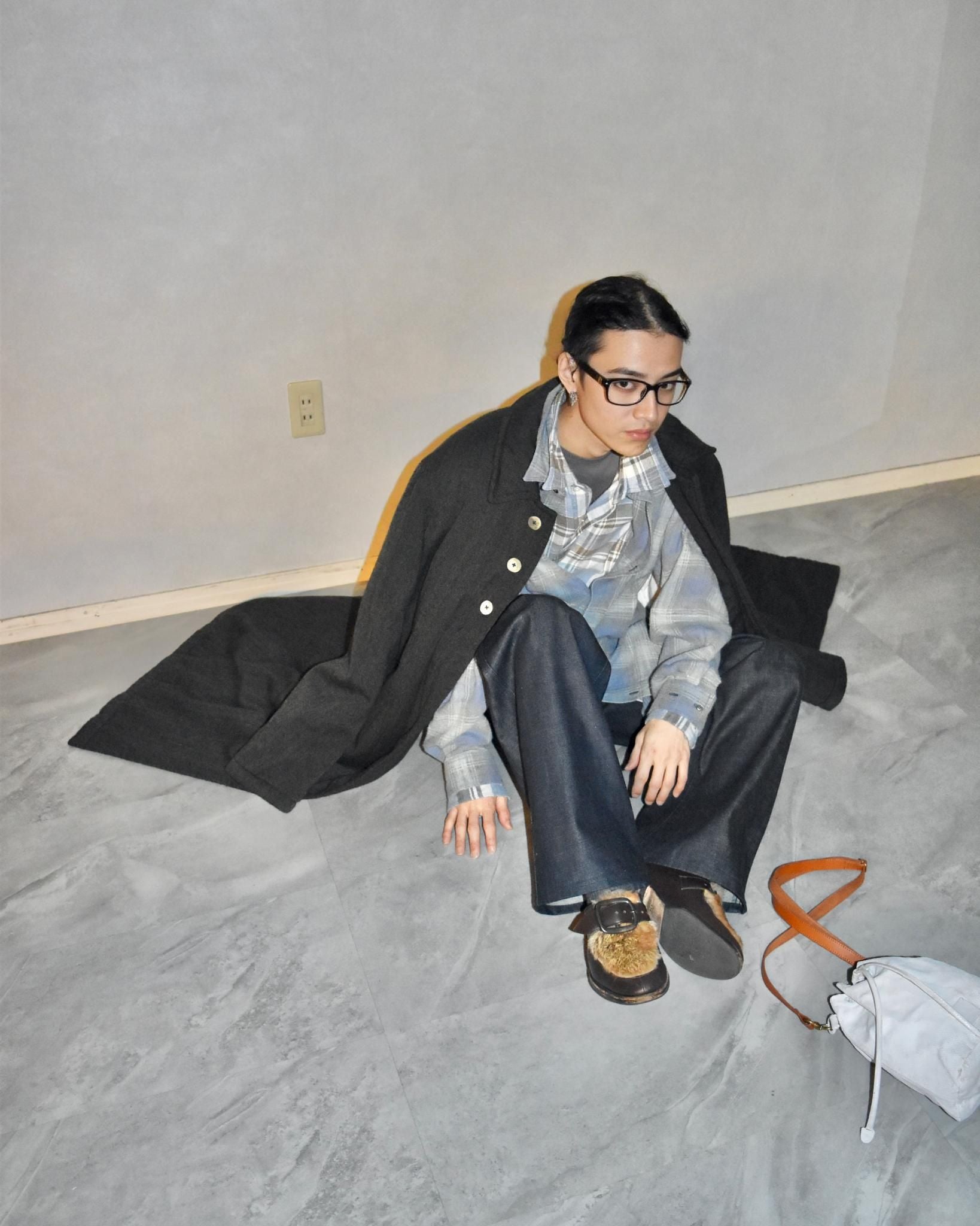 CALL / WOOL SHRINK LONG COAT