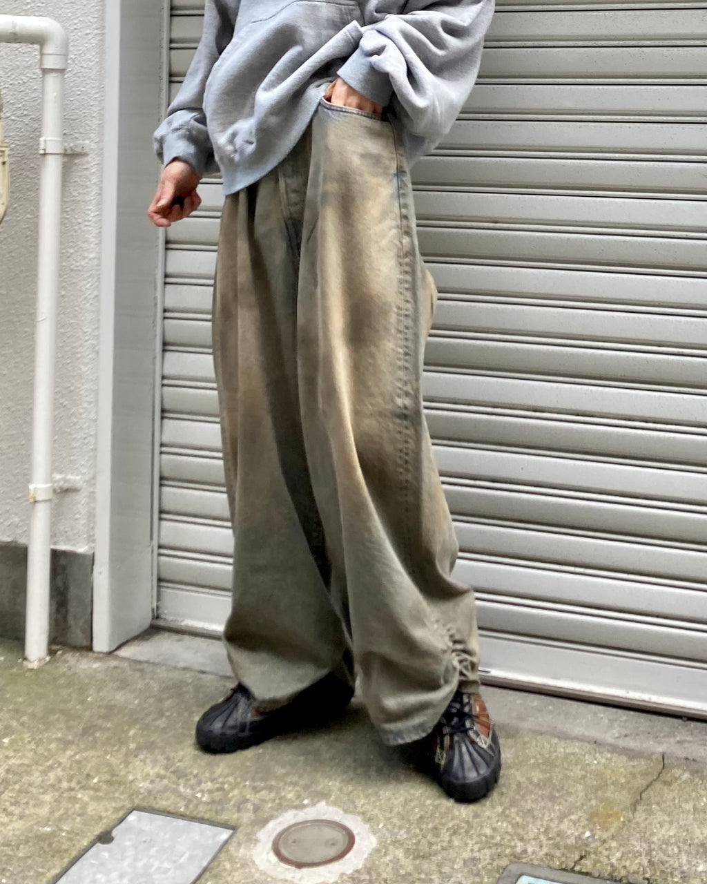REFOMED / FRESH MAN DENIM WIDE PANTS by EDWIN - USED