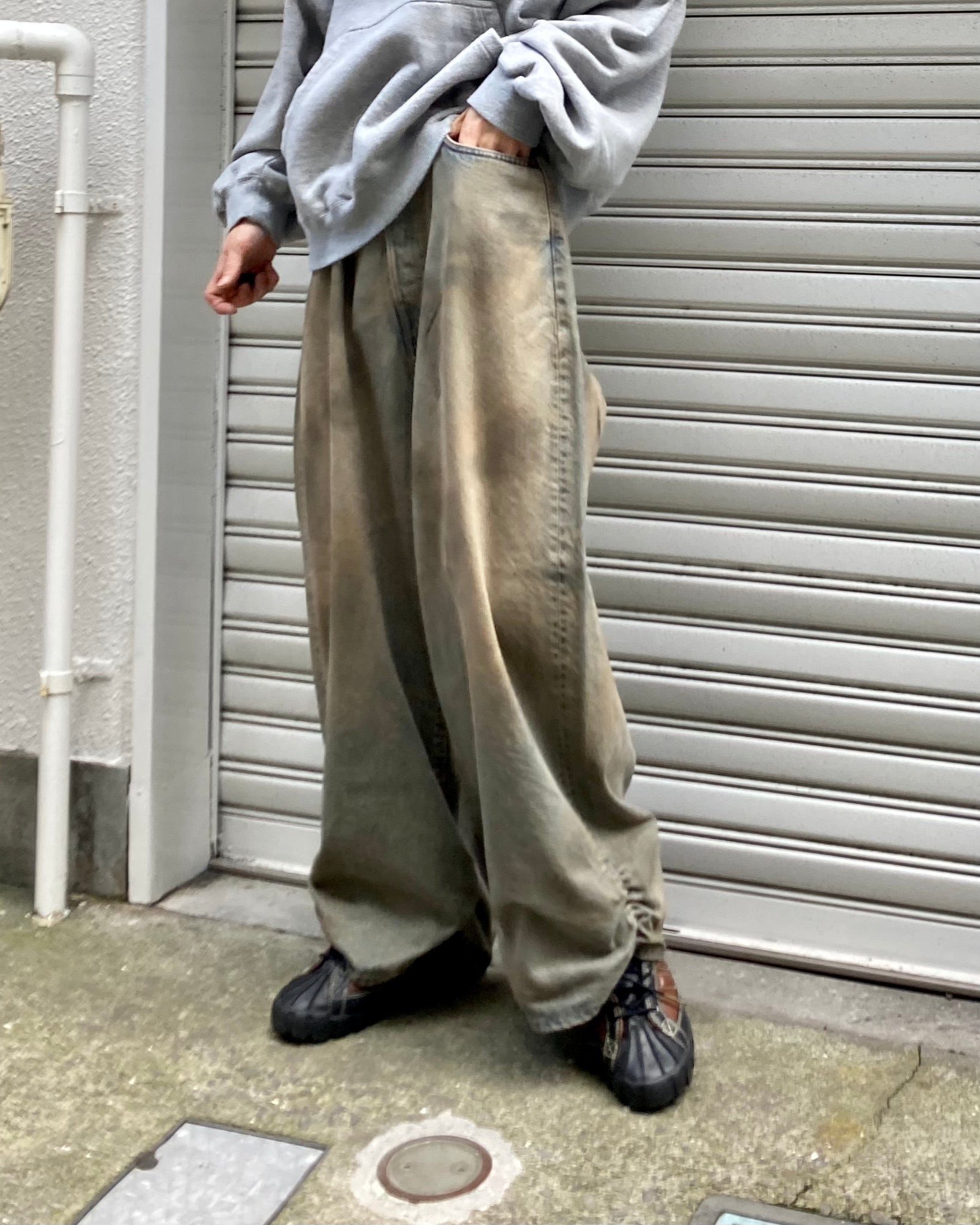 REFOMED / FRESH MAN DENIM WIDE PANTS by EDWIN - USED