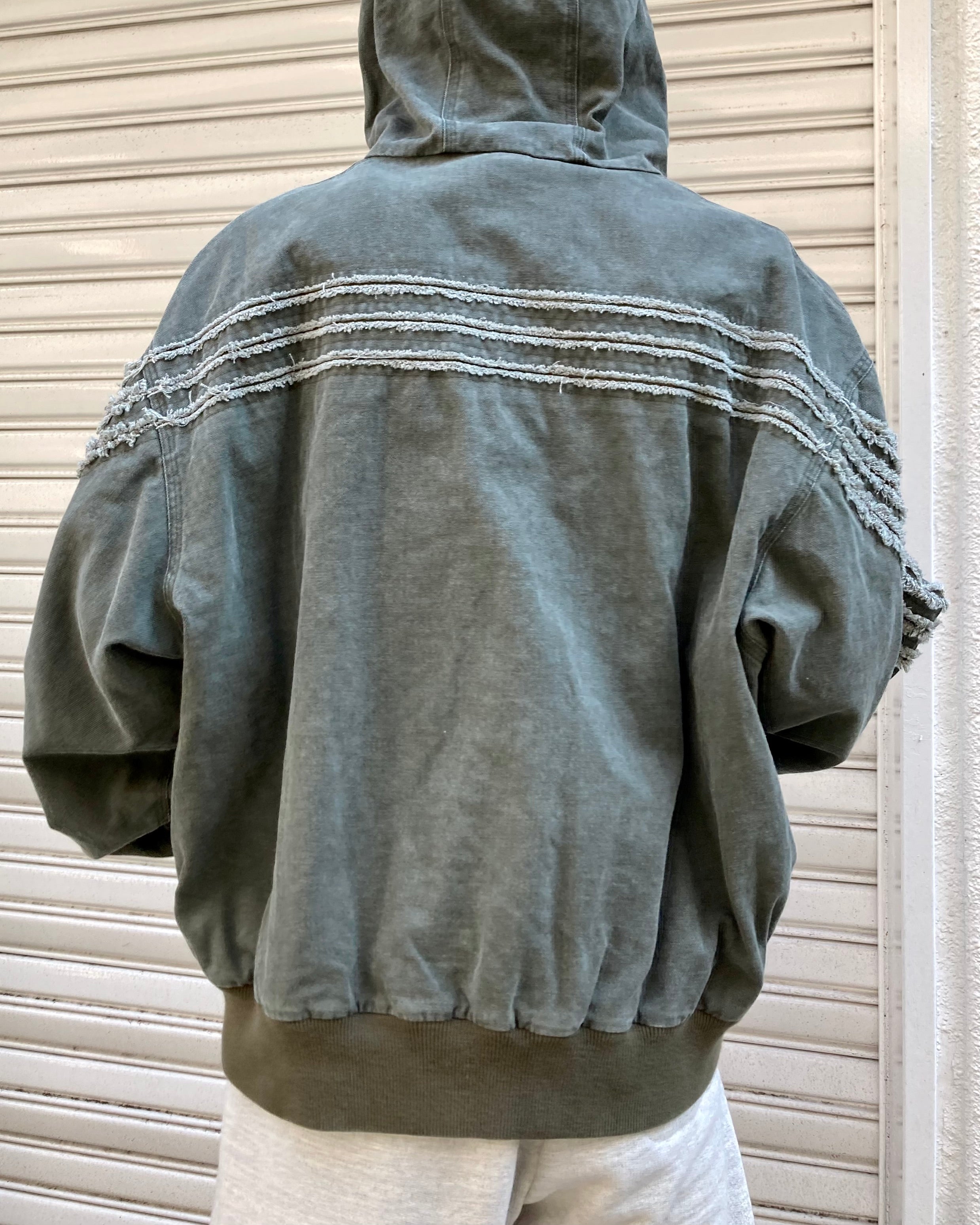 ROTOL / SLASH CANVAS HOODIE JACKET - Olive