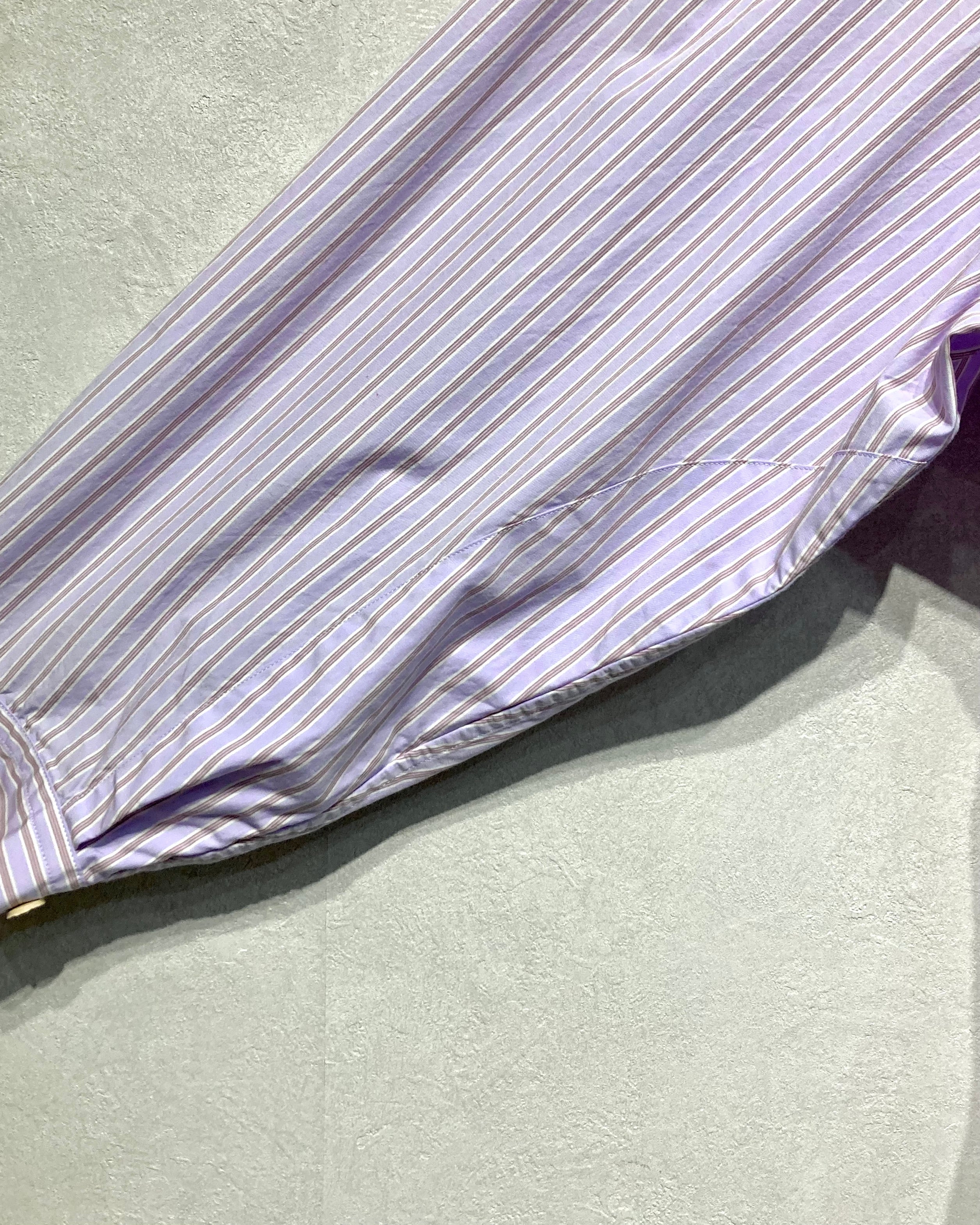 REFOMED / WRIST PATCH WIDE SHIRT "STRIPE" - Lavender