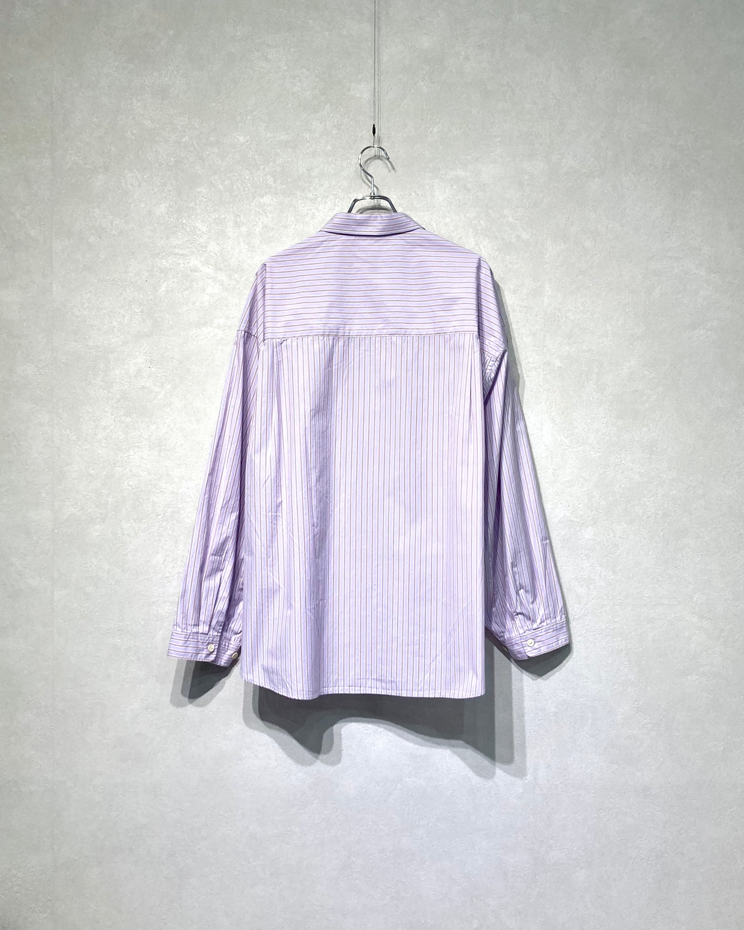 REFOMED / WRIST PATCH WIDE SHIRT "STRIPE" - Lavender