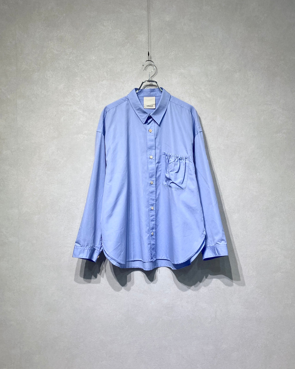 REFOMED / WRIST PATCH WIDE SHIRT - Sax