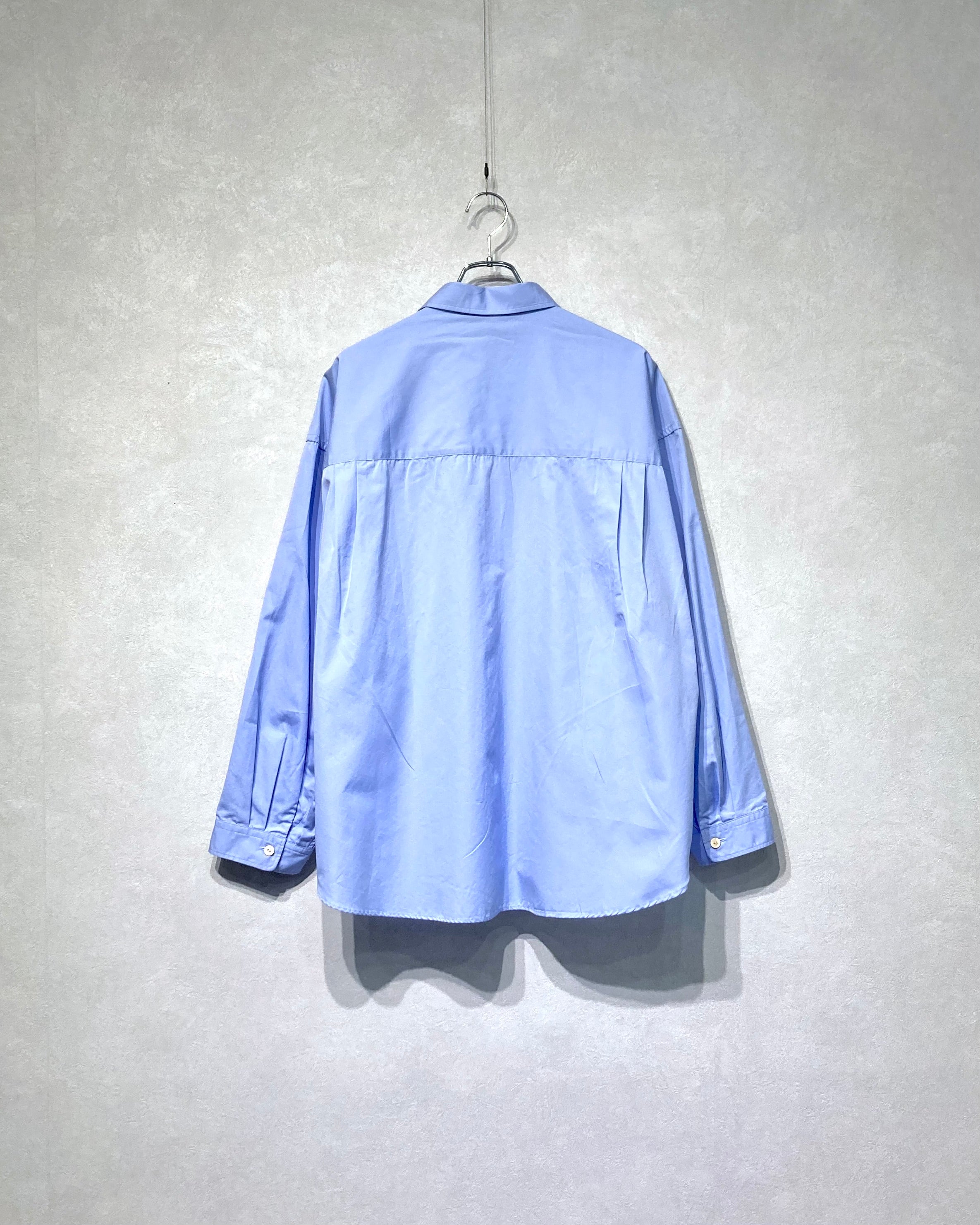 REFOMED / WRIST PATCH WIDE SHIRT - Sax