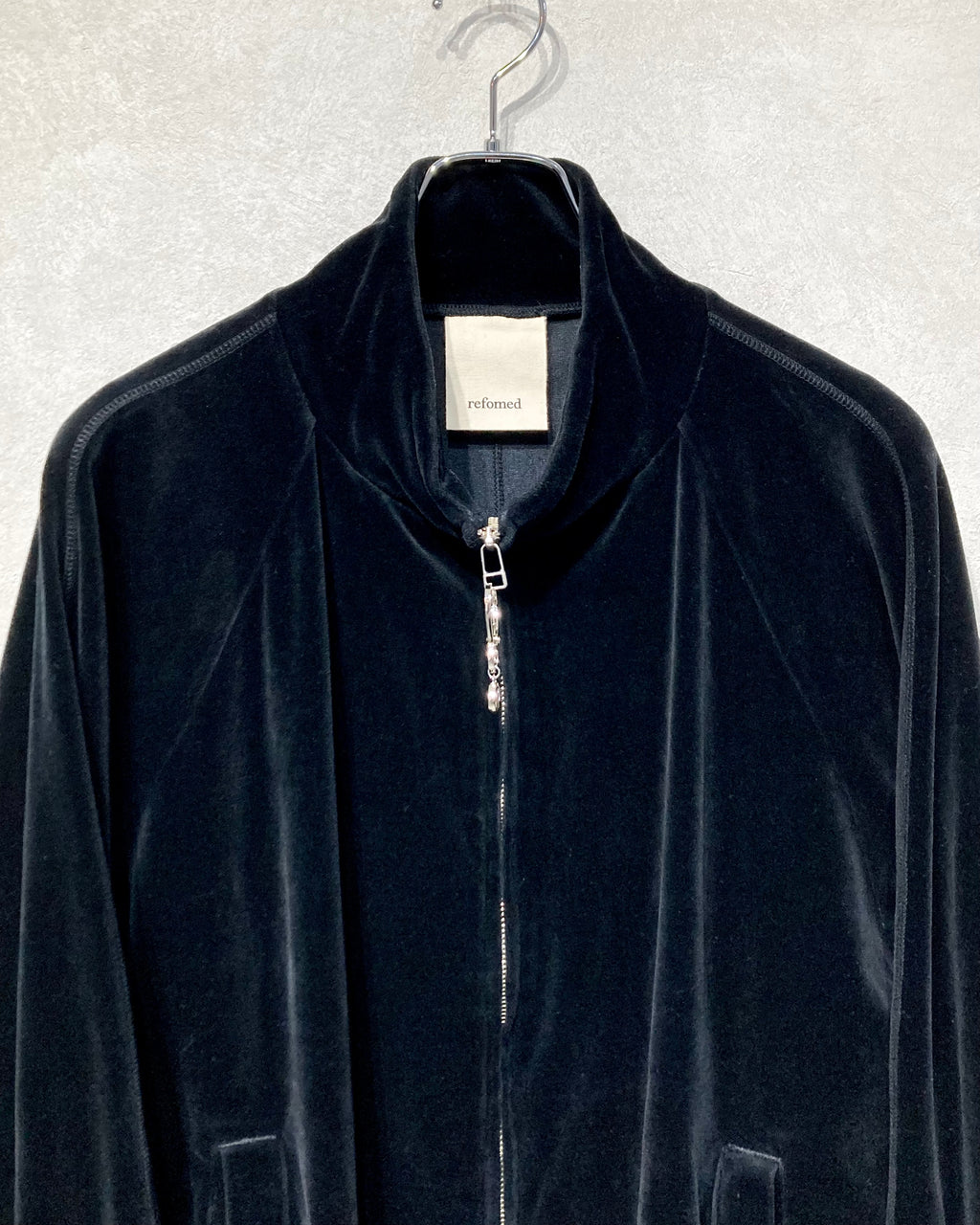 REFOMED / 10WASH VELOUR JACKET - Black