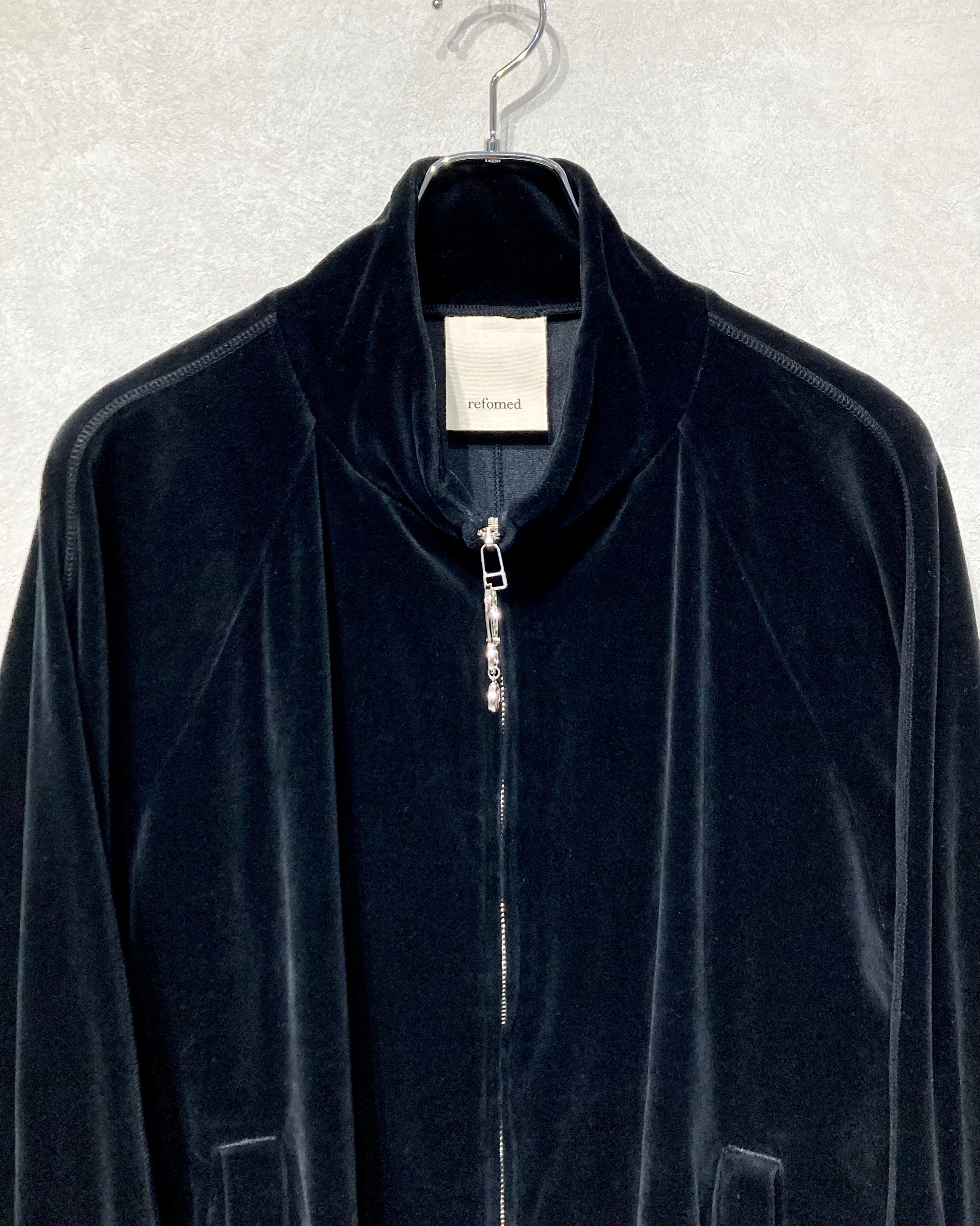 REFOMED / 10WASH VELOUR JACKET - Black
