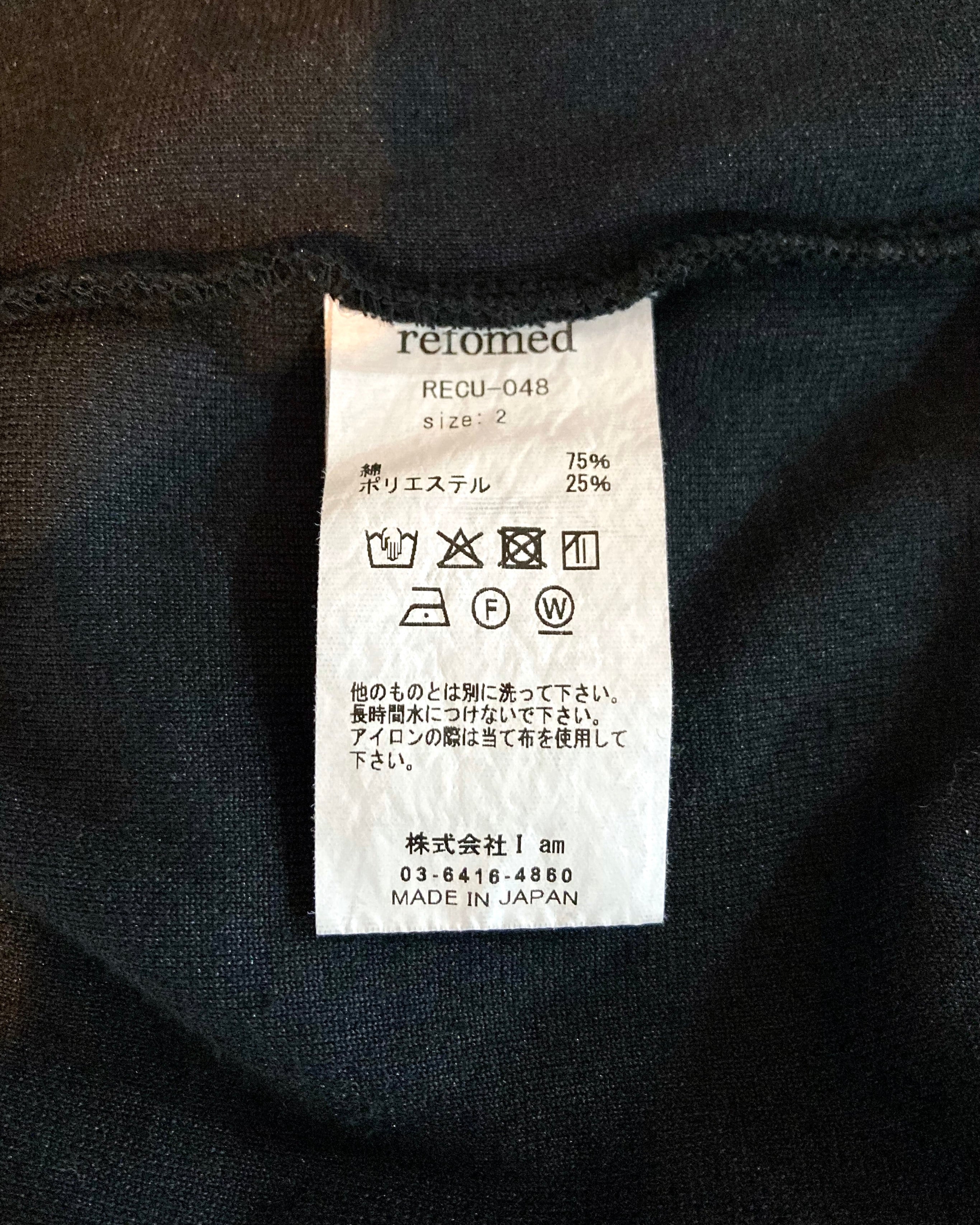 REFOMED / 10WASH VELOUR JACKET - Black