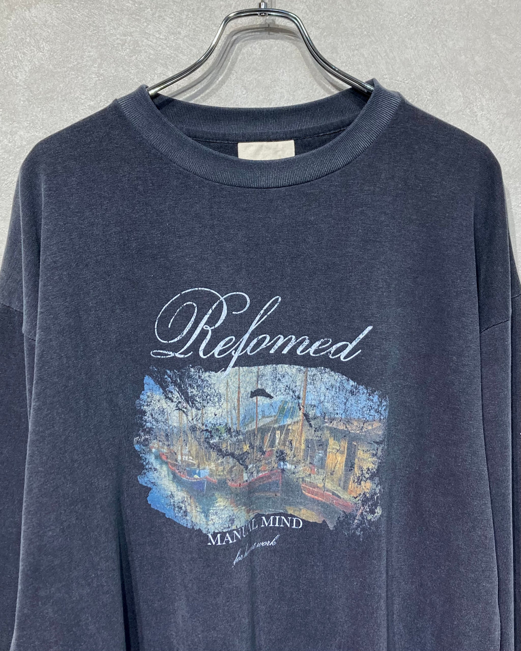 REFOMED / MANUAL MIND L/S TEE - Charcoal