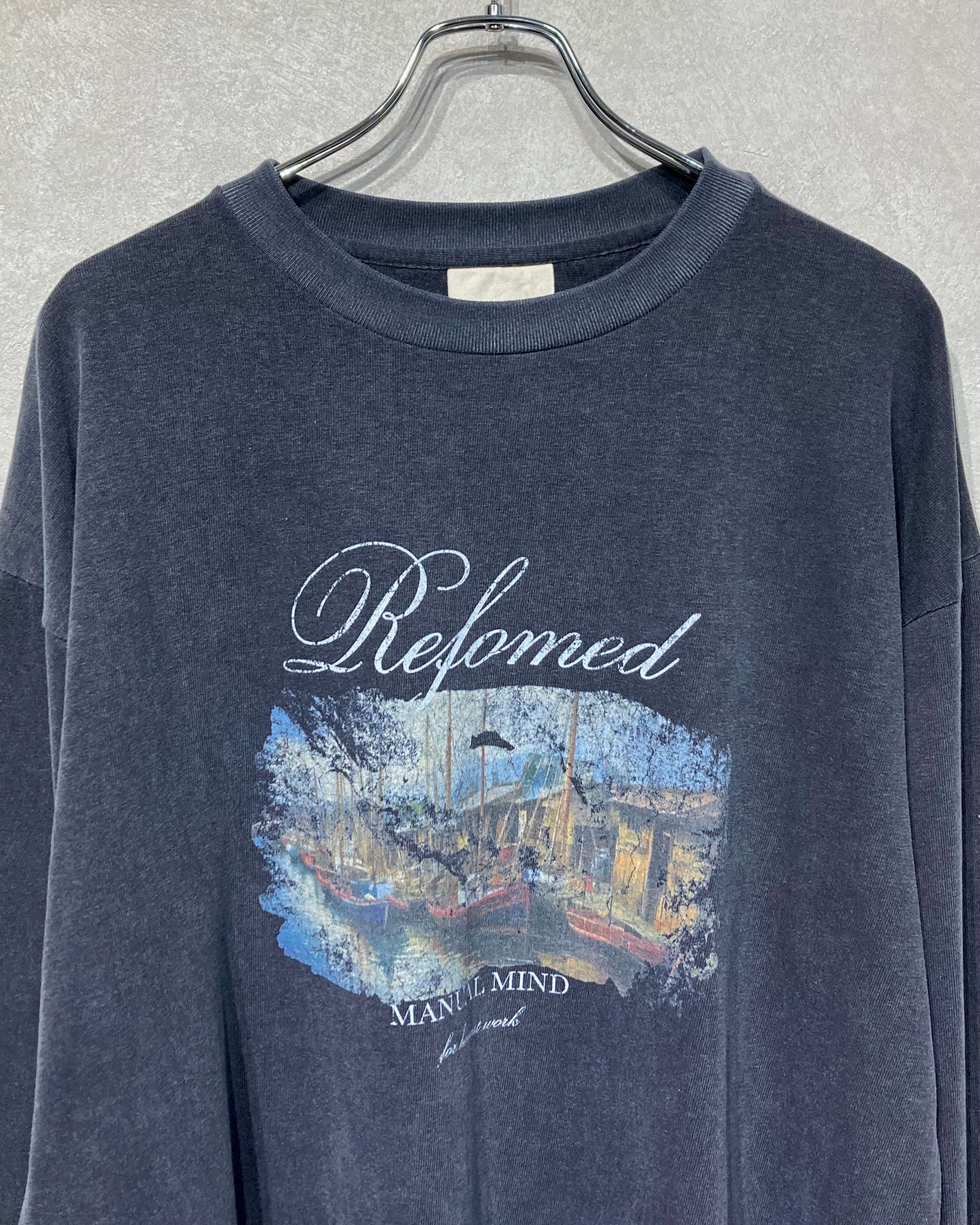REFOMED / MANUAL MIND L/S TEE - Charcoal