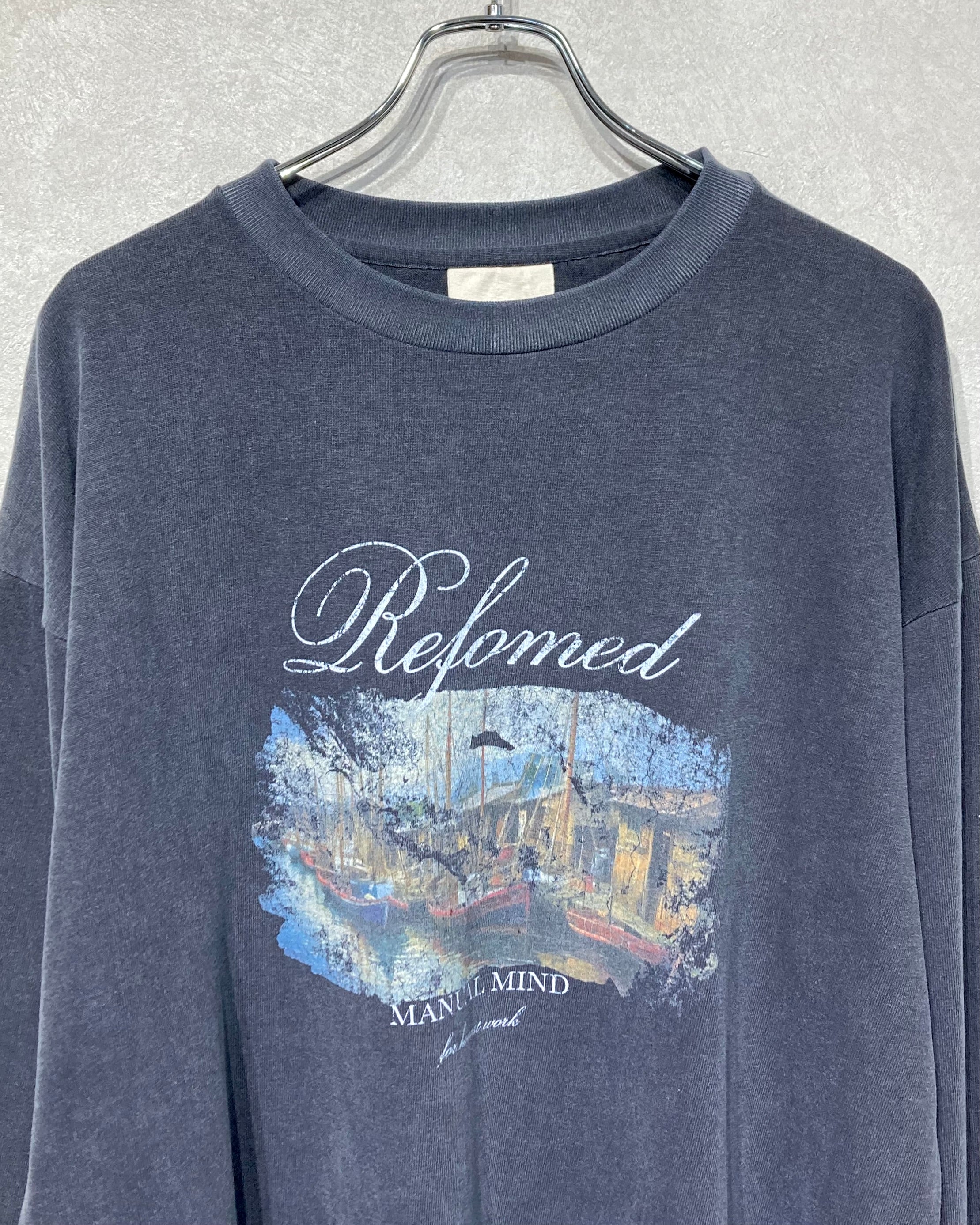 REFOMED / MANUAL MIND L/S TEE - Charcoal