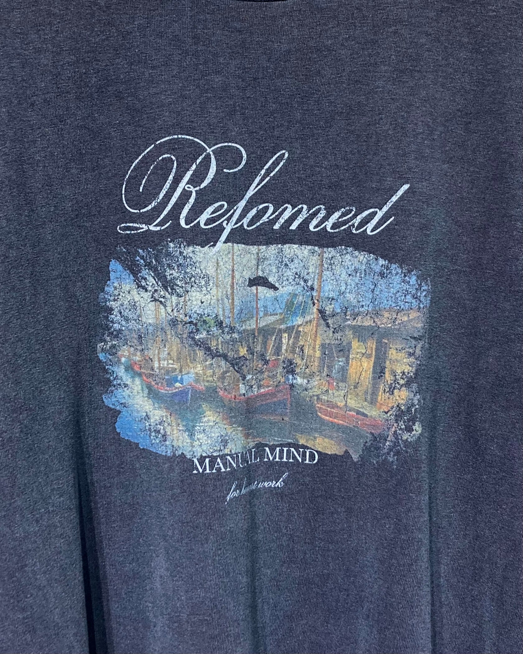 REFOMED / MANUAL MIND L/S TEE - Charcoal
