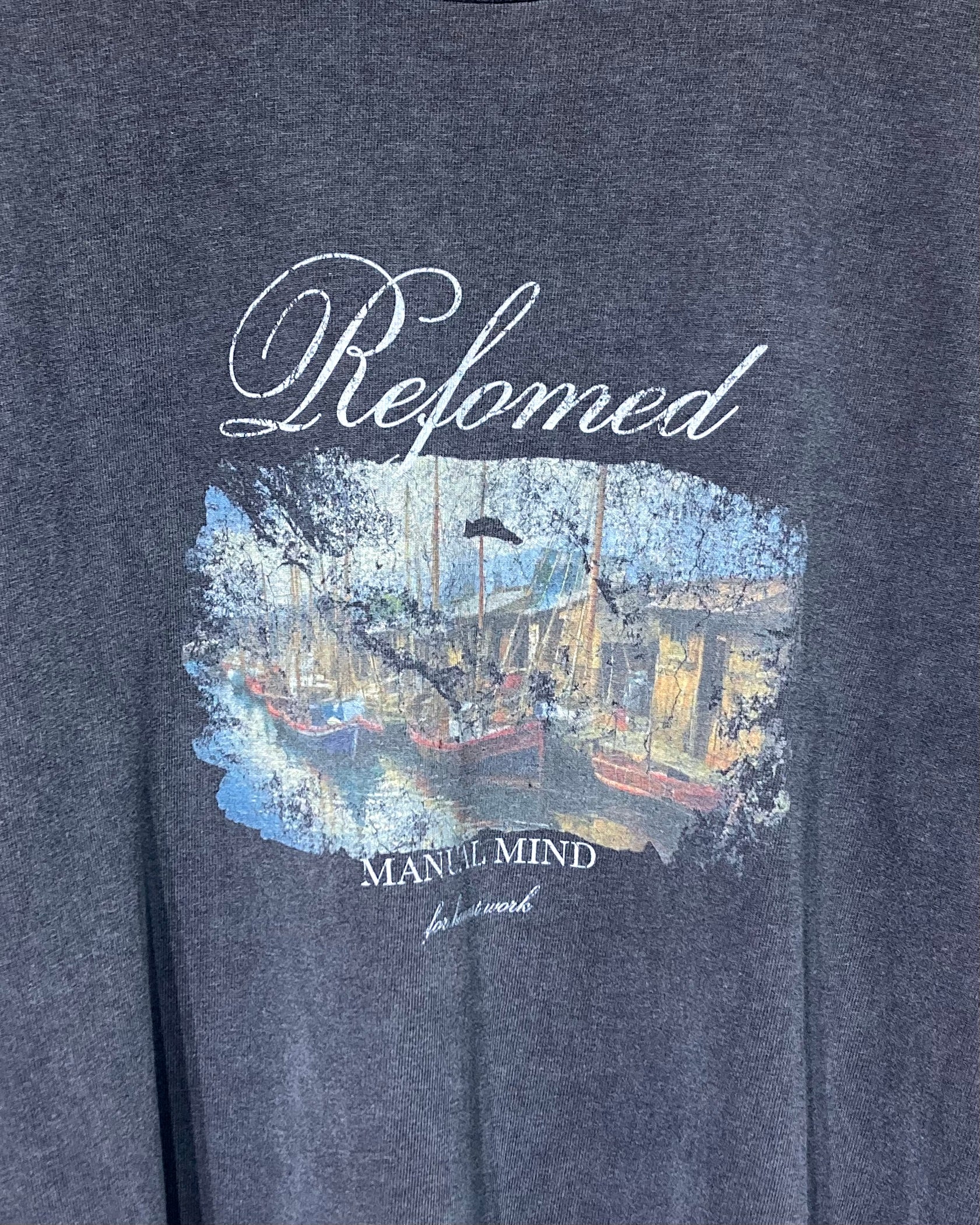 REFOMED / MANUAL MIND L/S TEE - Charcoal
