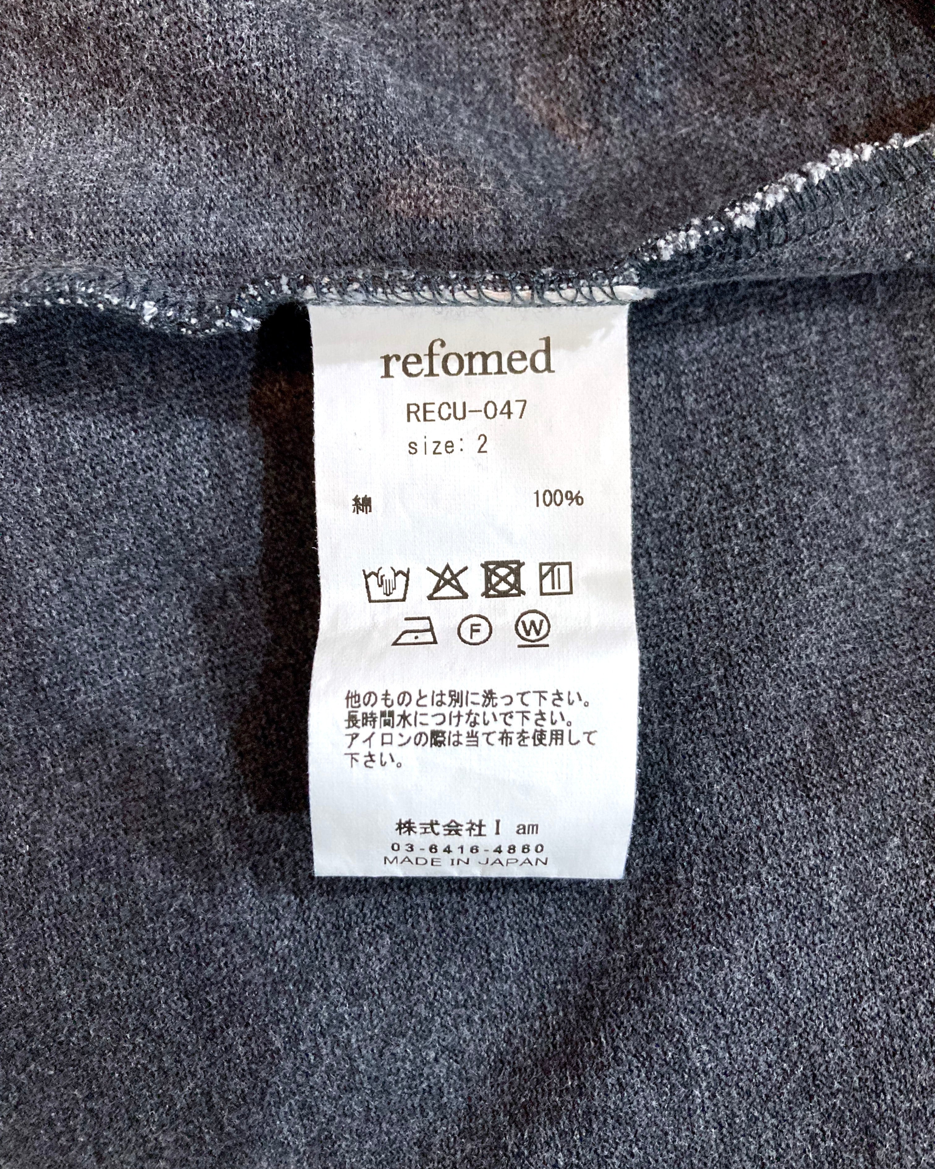 REFOMED / MANUAL MIND L/S TEE - Charcoal