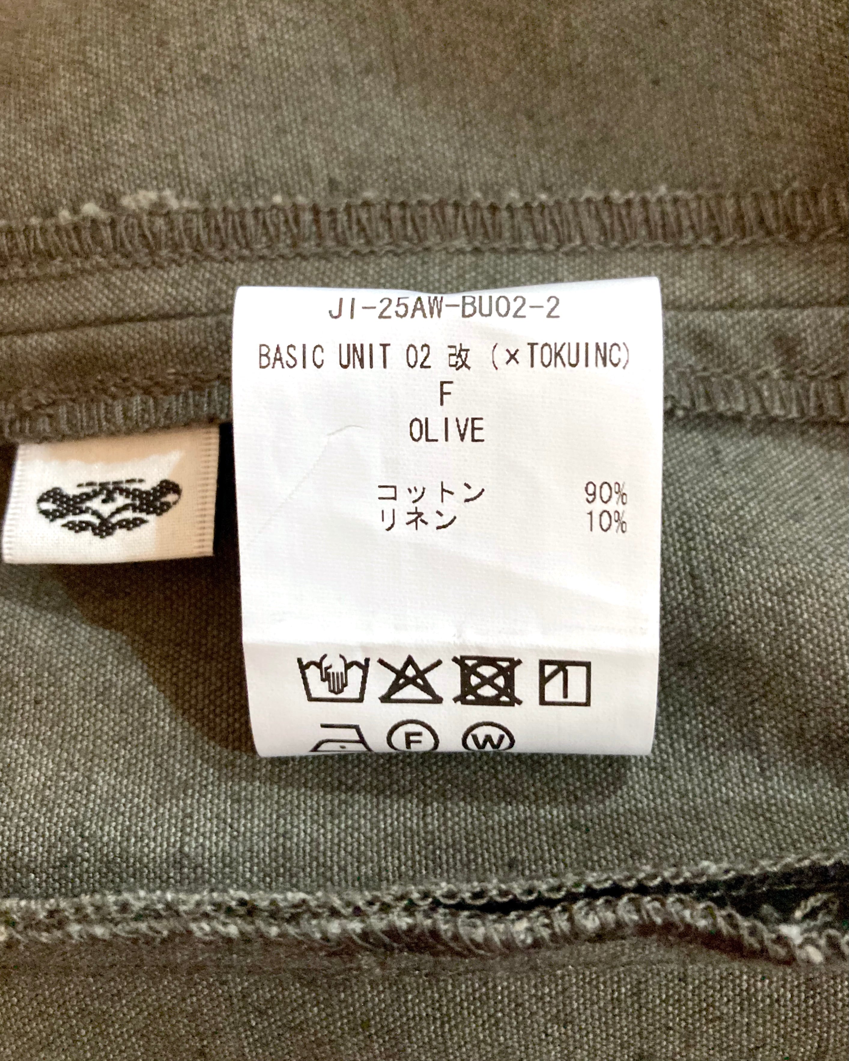 JIAN YE / BASIC UNIT 02 改 × TOKUINC - Olive