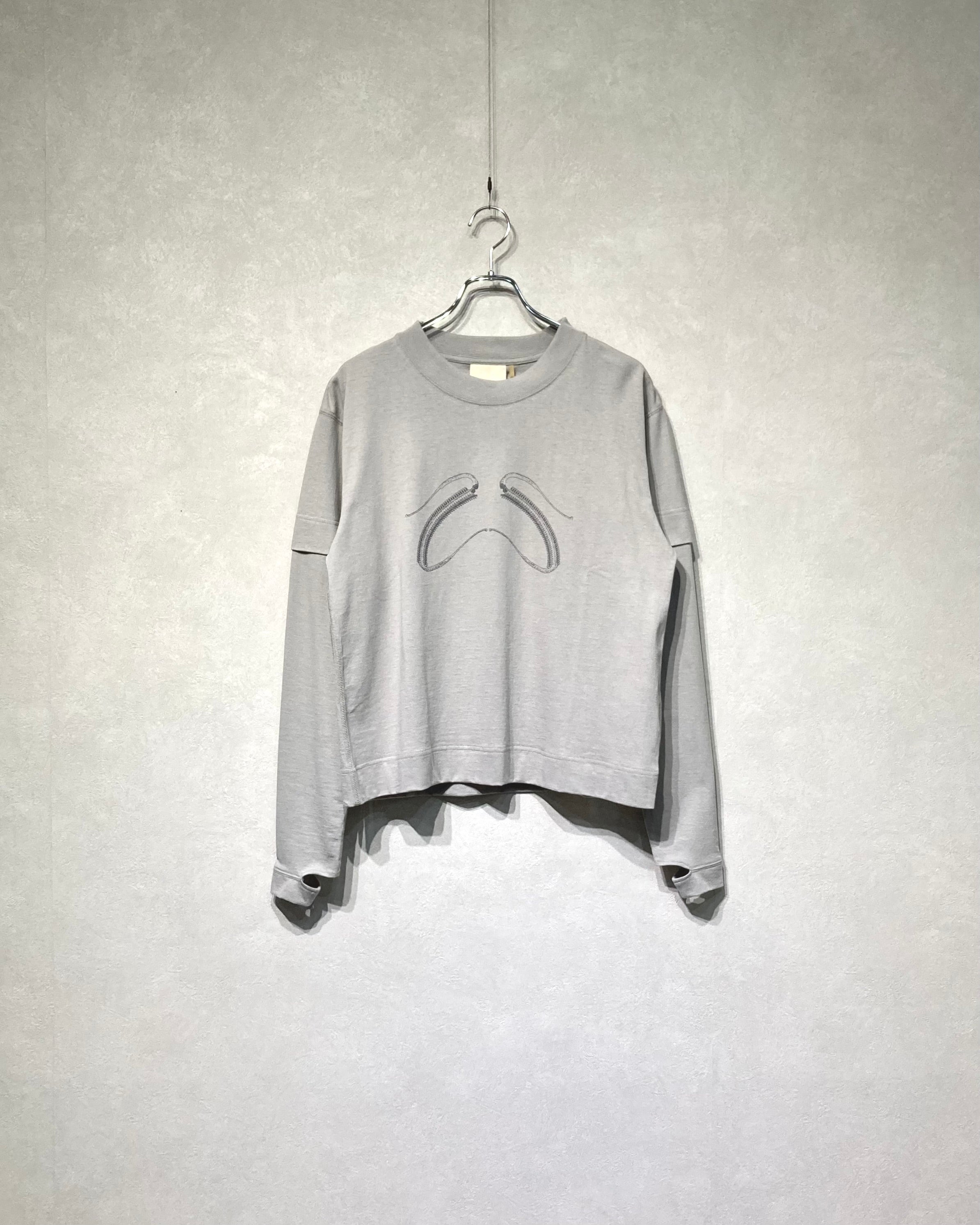 JIAN YE / 25 LS TEE × JINJINNEEDLE - Gray