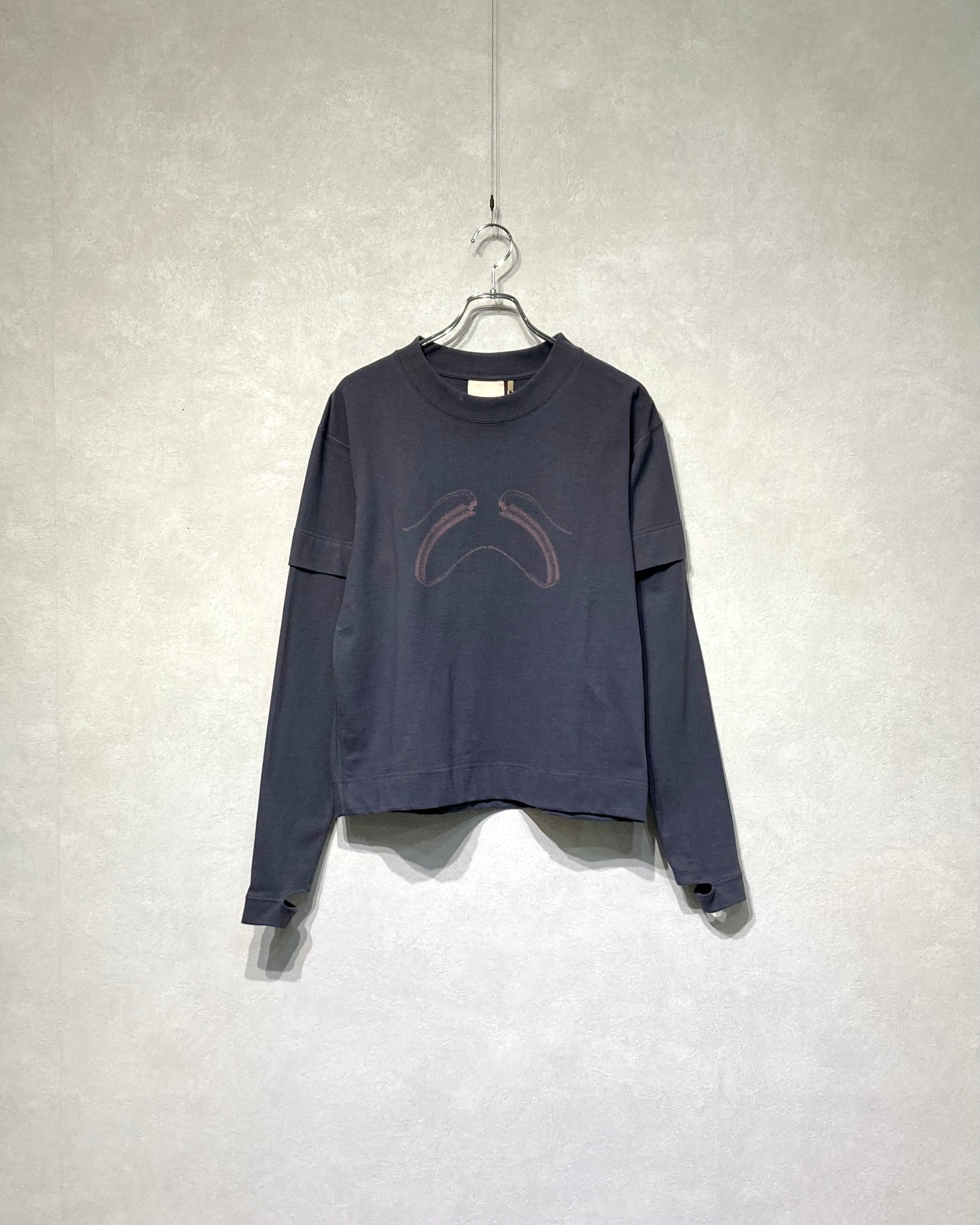 JIAN YE / 25 LS TEE × JINJINNEEDLE - Charcoal