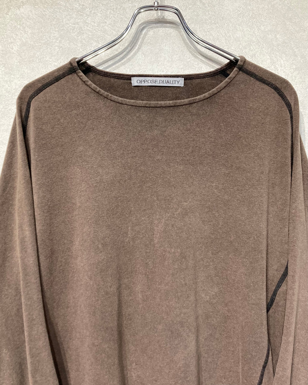 OPPOSE DUALITY / LONG SLEEVE T-SHIRTS WASH - Brown