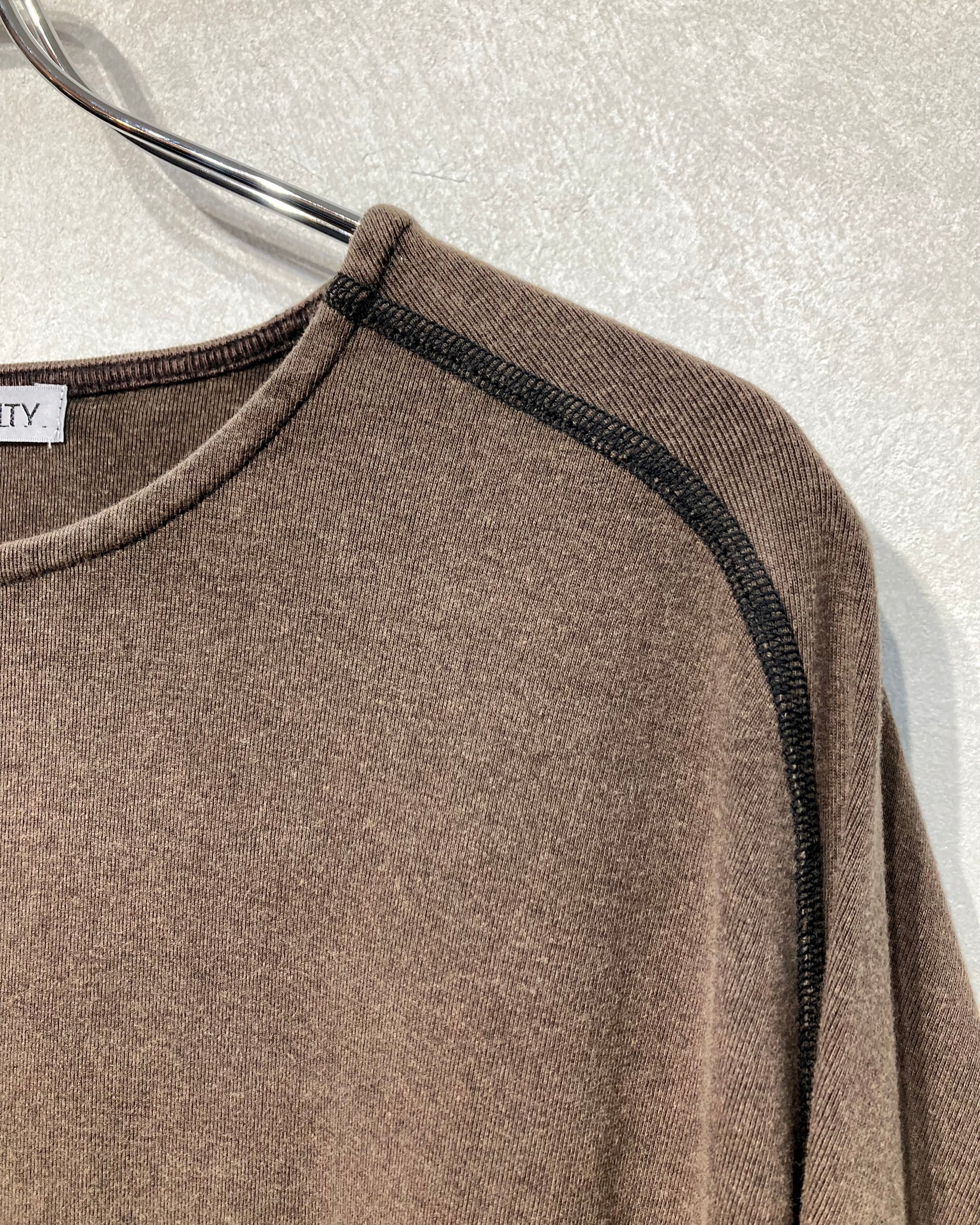 OPPOSE DUALITY / LONG SLEEVE T-SHIRTS WASH - Brown