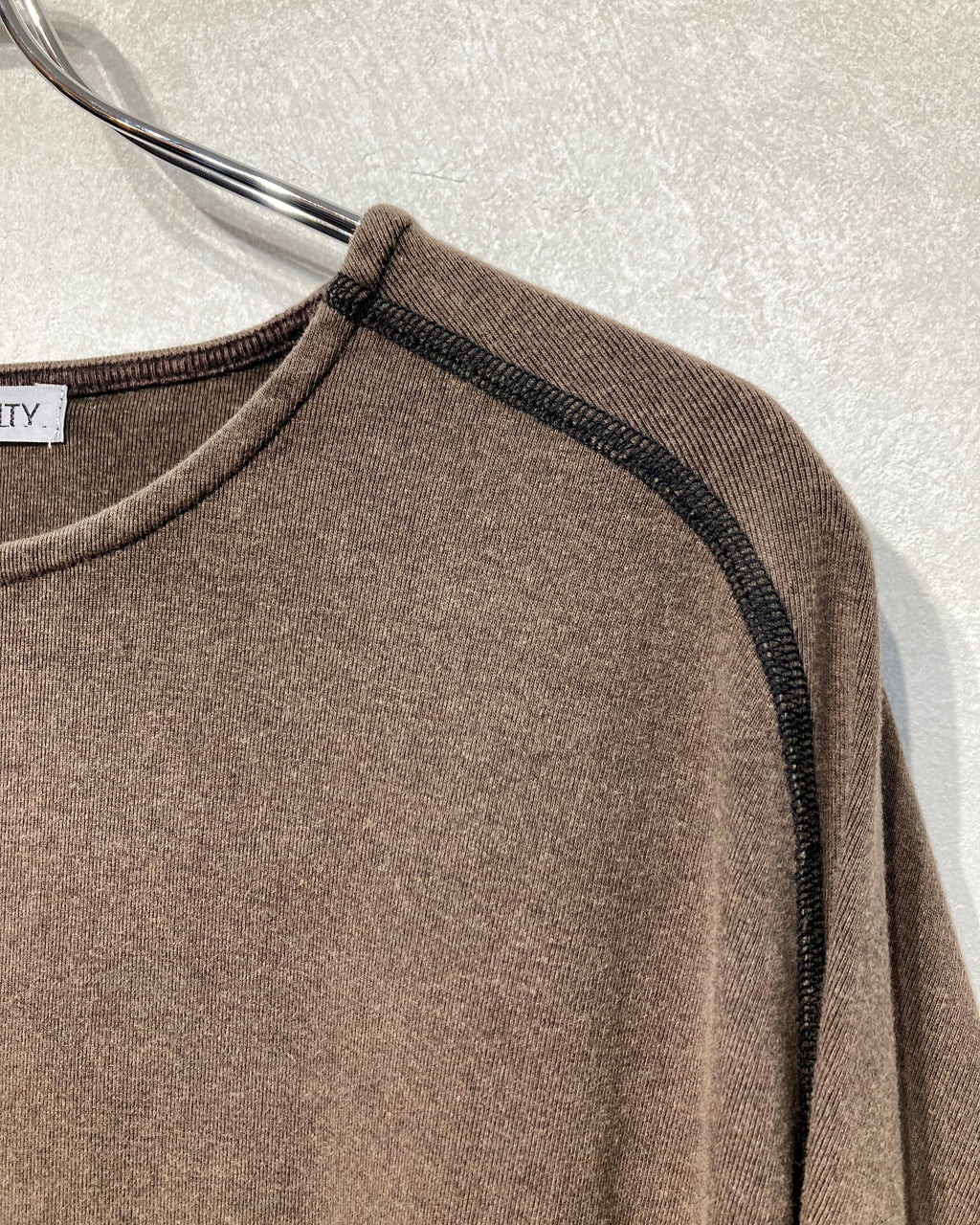 OPPOSE DUALITY / LONG SLEEVE T-SHIRTS WASH - Brown