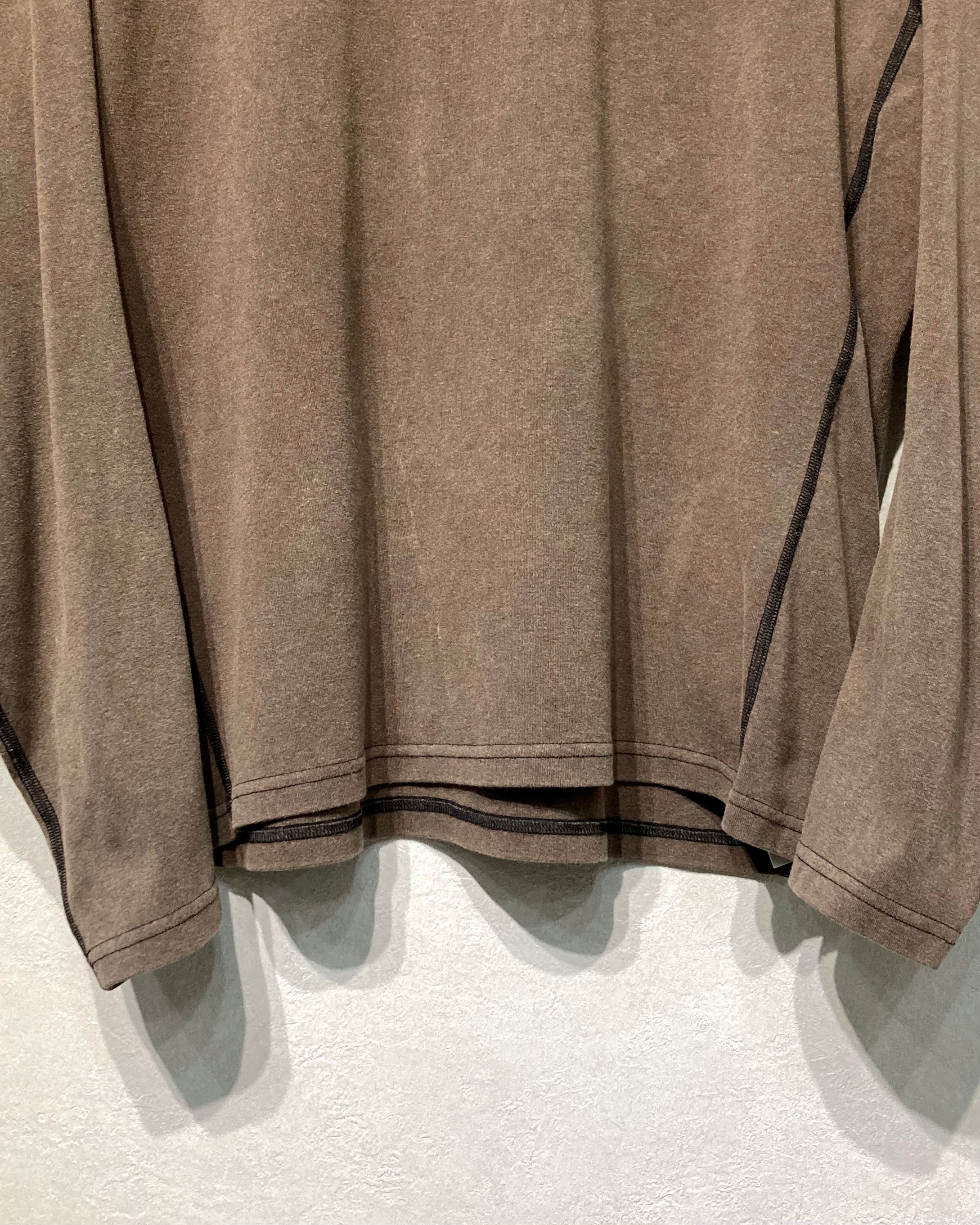 OPPOSE DUALITY / LONG SLEEVE T-SHIRTS WASH - Brown