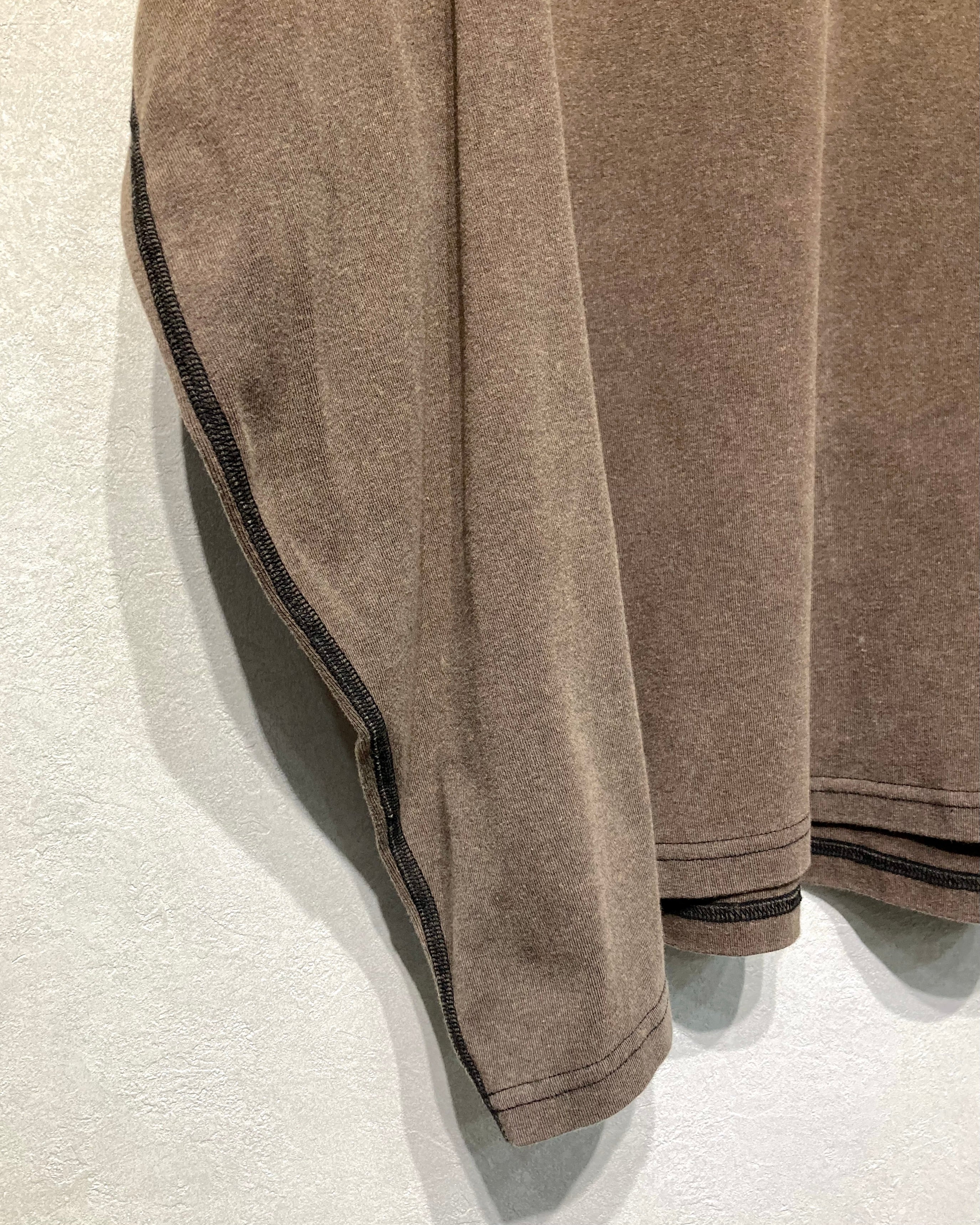 OPPOSE DUALITY / LONG SLEEVE T-SHIRTS WASH - Brown