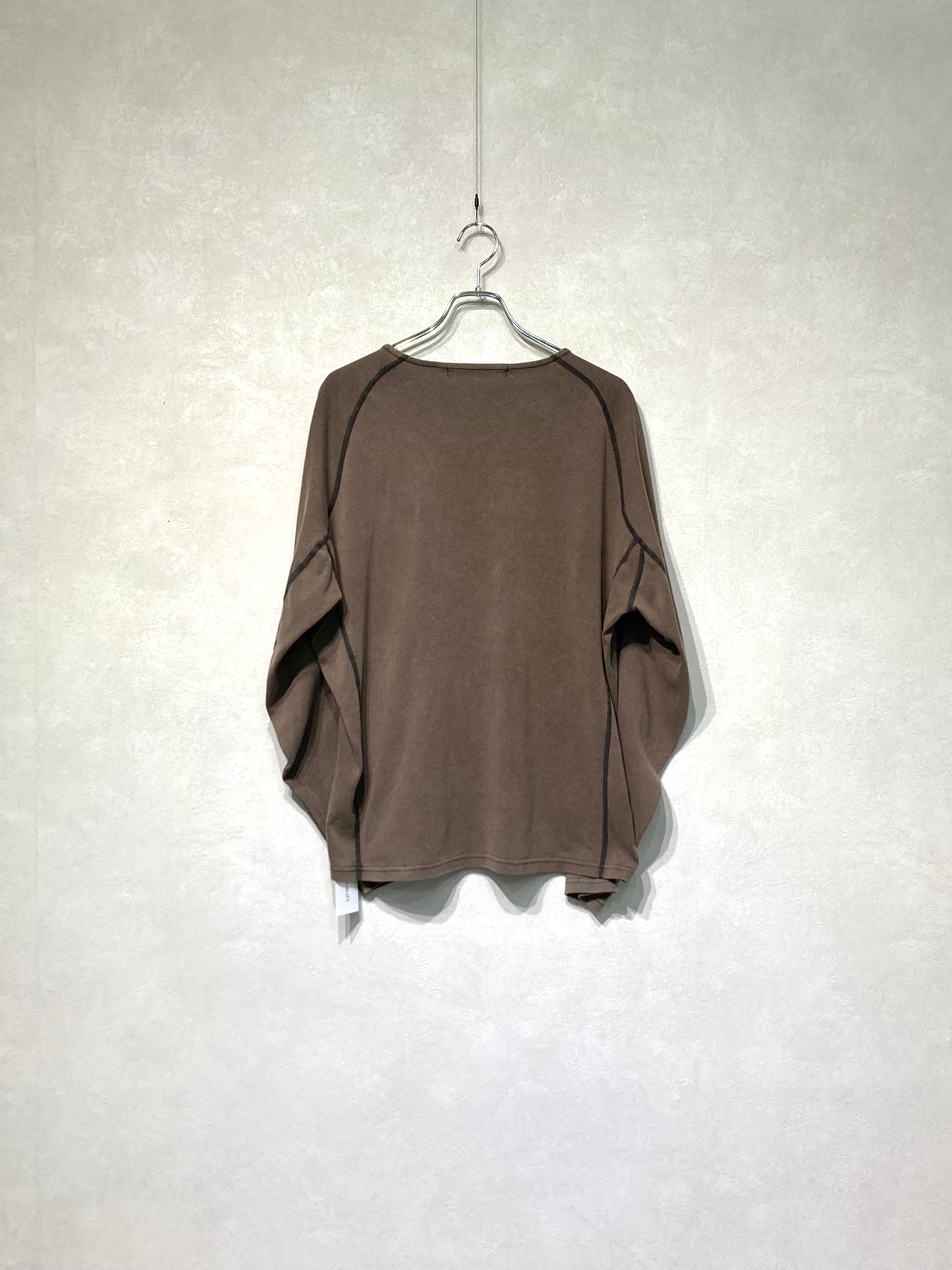 OPPOSE DUALITY / LONG SLEEVE T-SHIRTS WASH - Brown